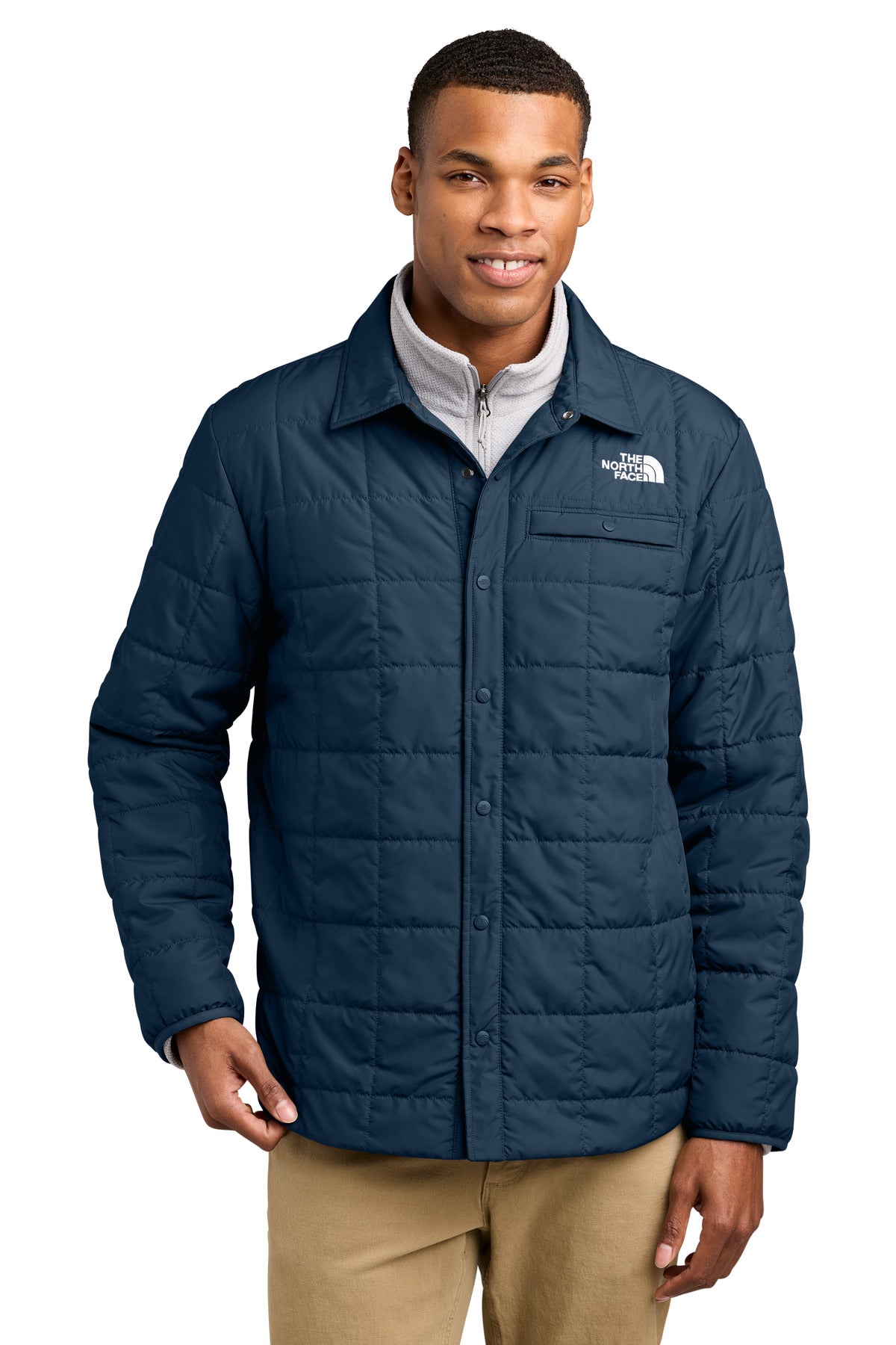 The North Face Iron Drift Quilted Shirt Jacket NF0A8JEX in Summit Navy