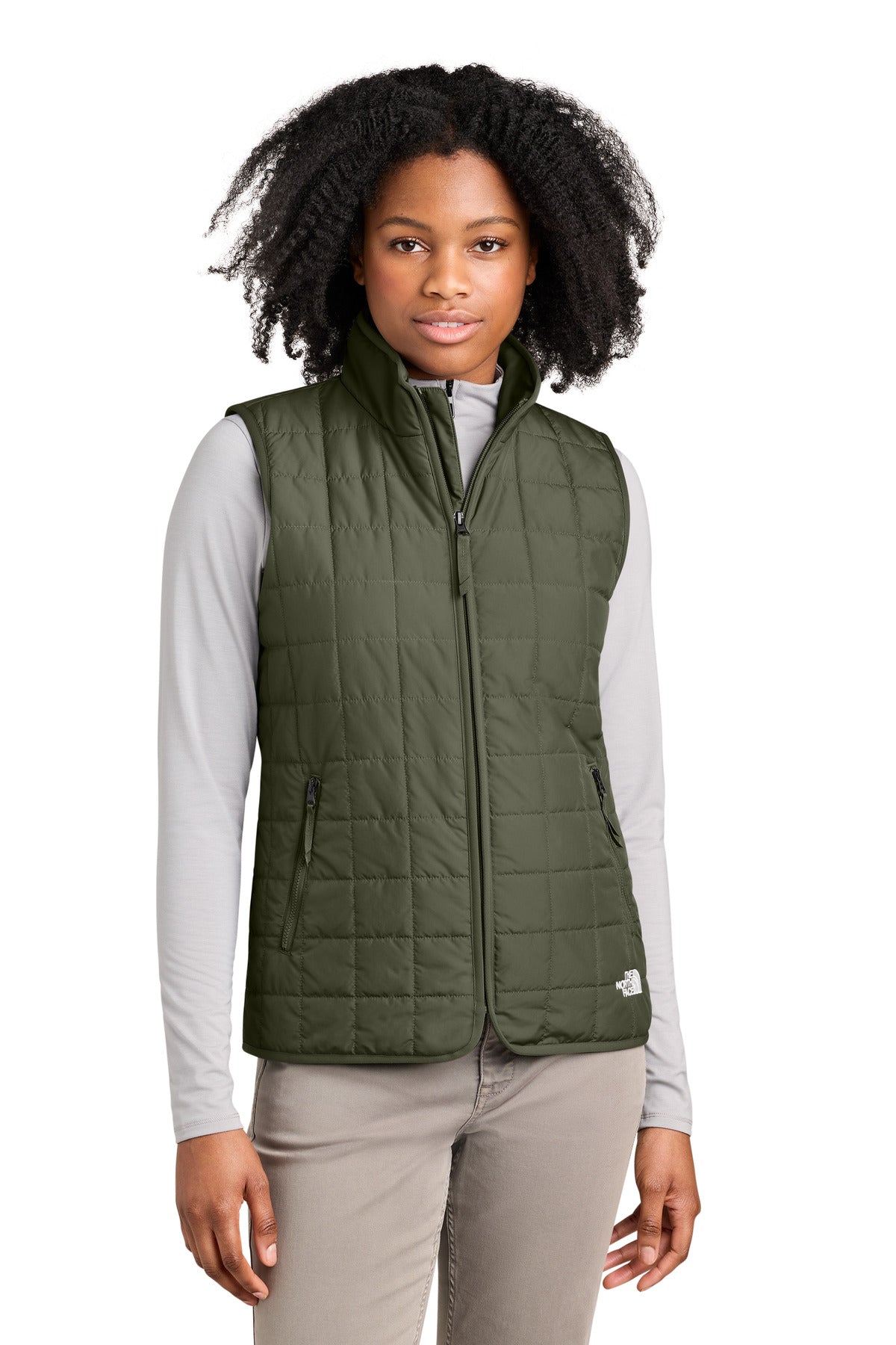 The North Face Women's Iron Drift Quilted Vest NF0A8JF0 in New Taupe Green