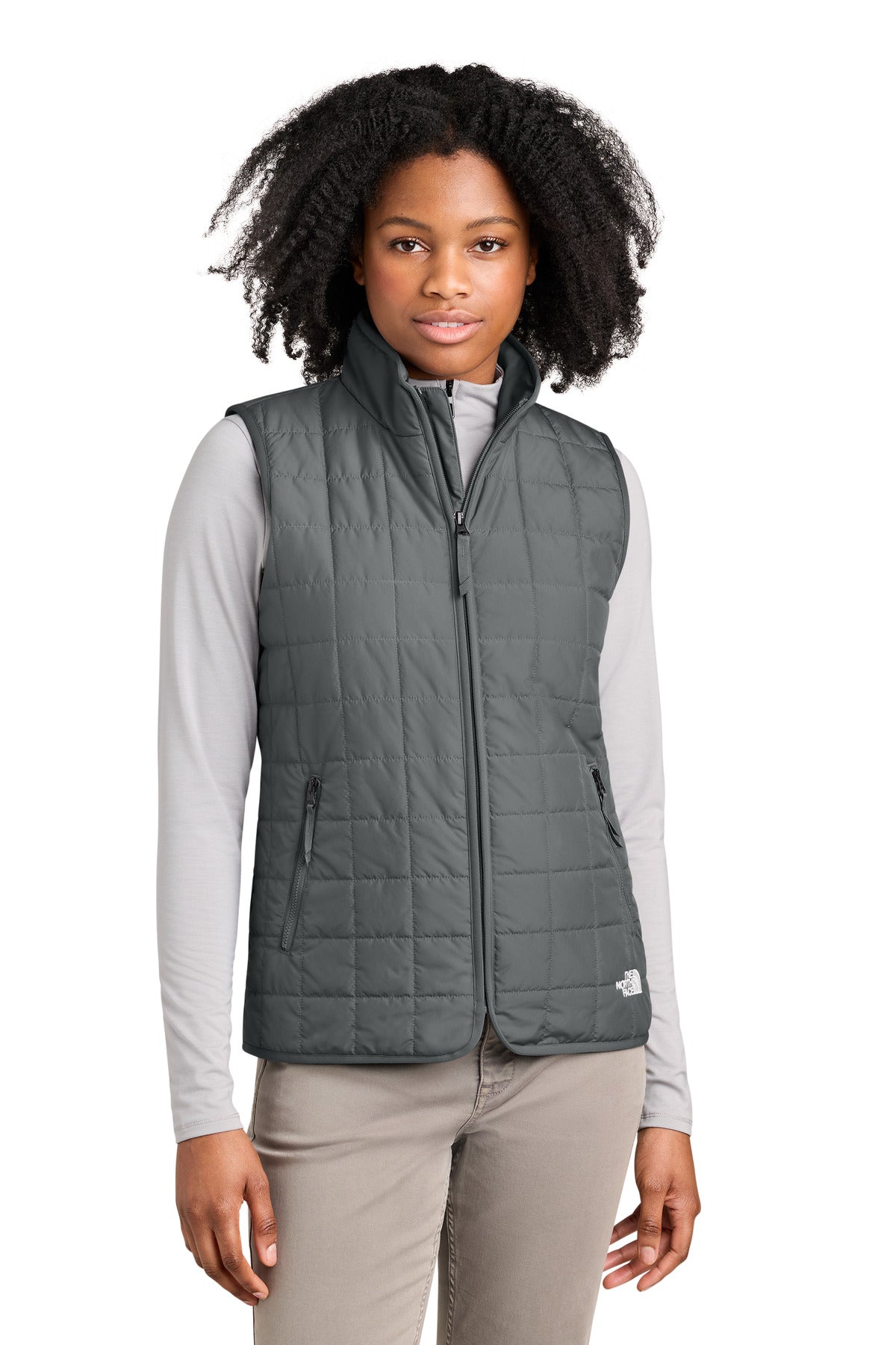 The North Face Women's Iron Drift Quilted Vest NF0A8JF0 in Smoked Pearl Grey