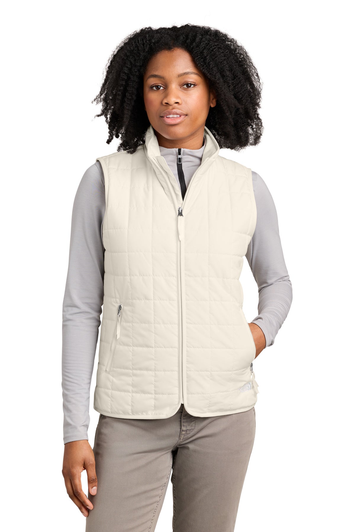 The North Face Women's Iron Drift Quilted Vest NF0A8JF0 in White Dune