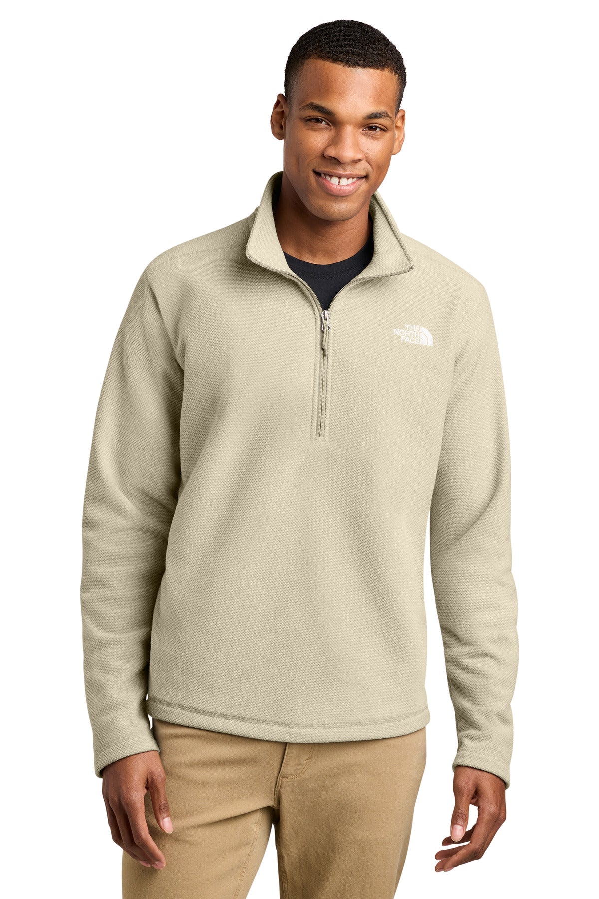 The North Face Textured Pine Grove 1/2-Zip NF0A8JF6 in Gravel Heather