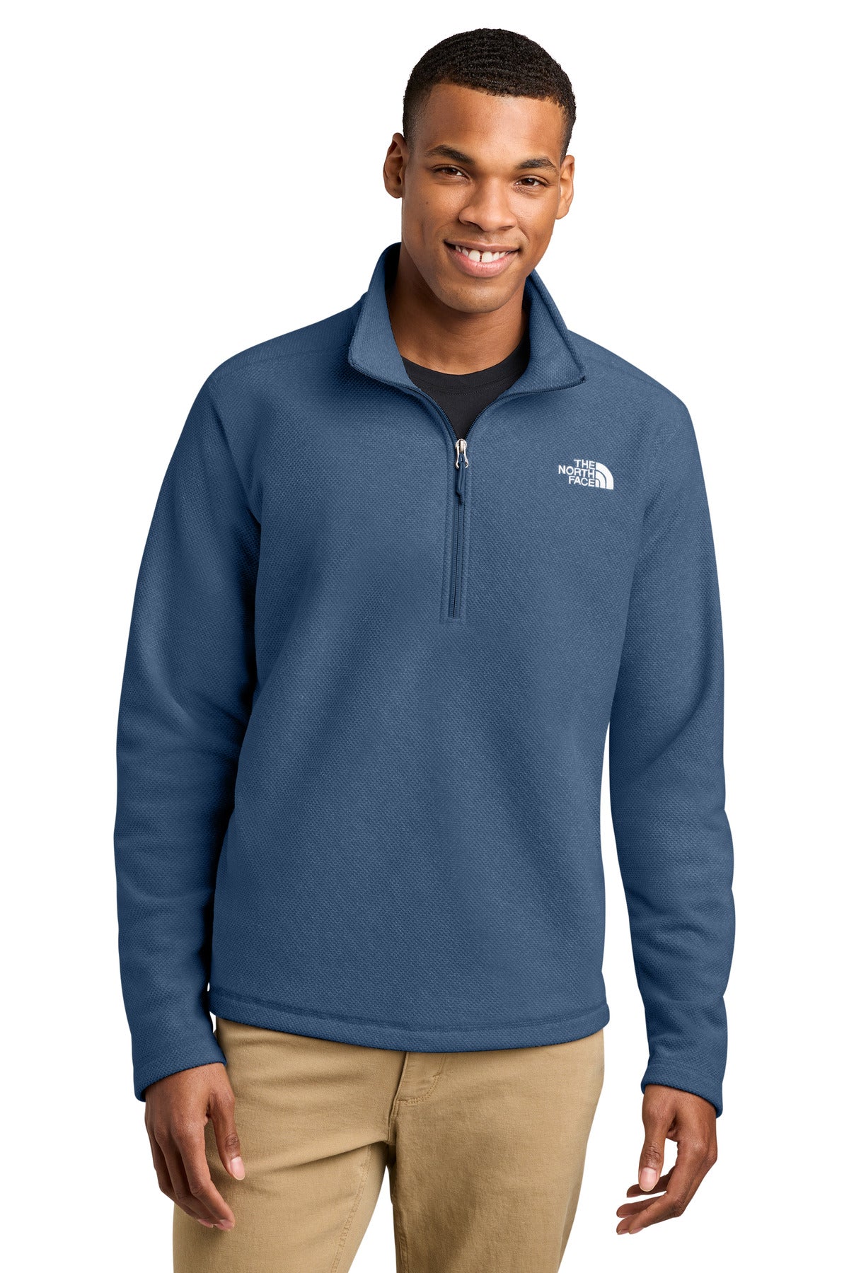 The North Face Textured Pine Grove 1/2-Zip NF0A8JF6 in Shady Blue Heather