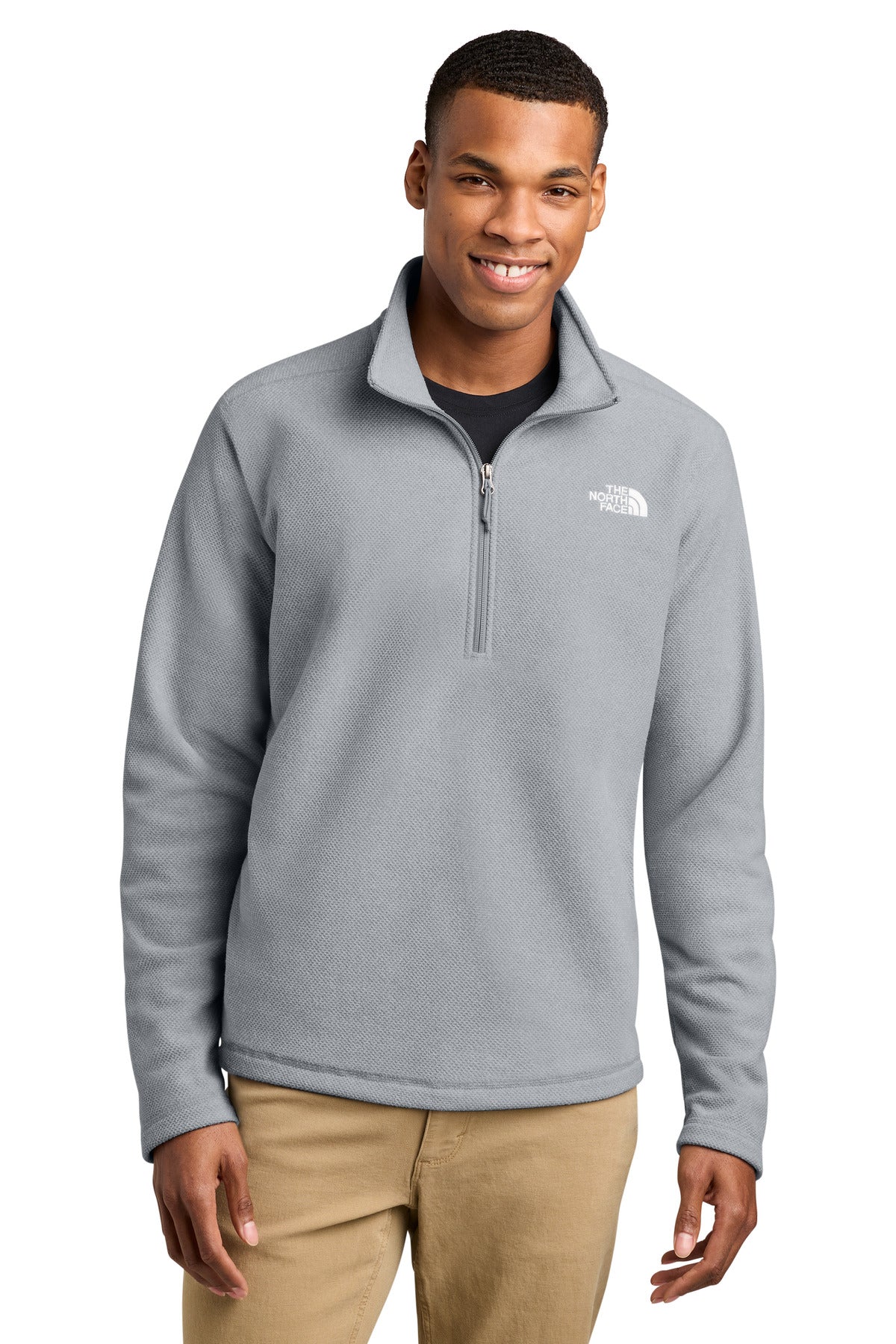 The North Face Textured Pine Grove 1/2-Zip NF0A8JF6 in TNF Light Grey Heather