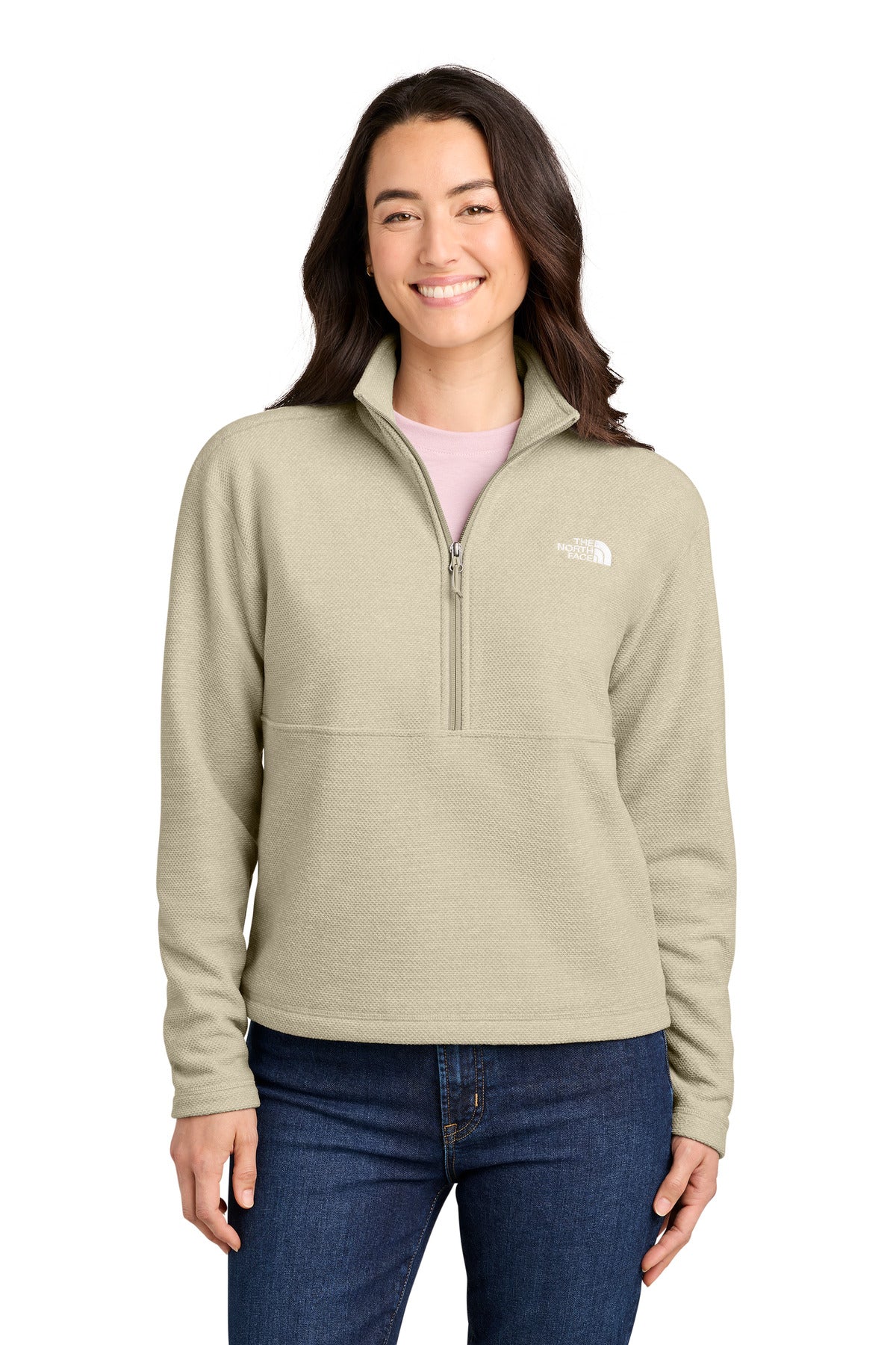 The North Face Women's Textured Pine Grove 1/2-Zip NF0A8JF7 in Gravel Heather