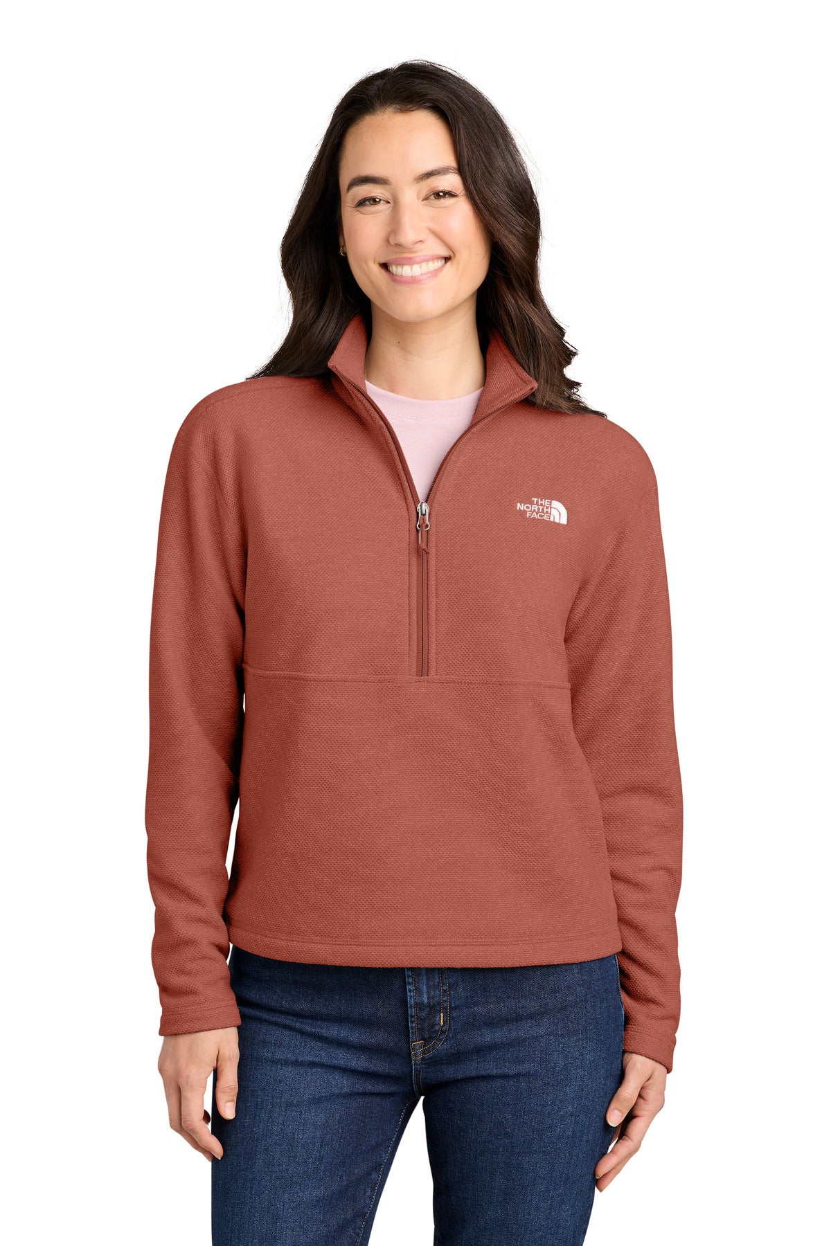 The North Face Women's Textured Pine Grove 1/2-Zip NF0A8JF7 in Mars Dust Heather