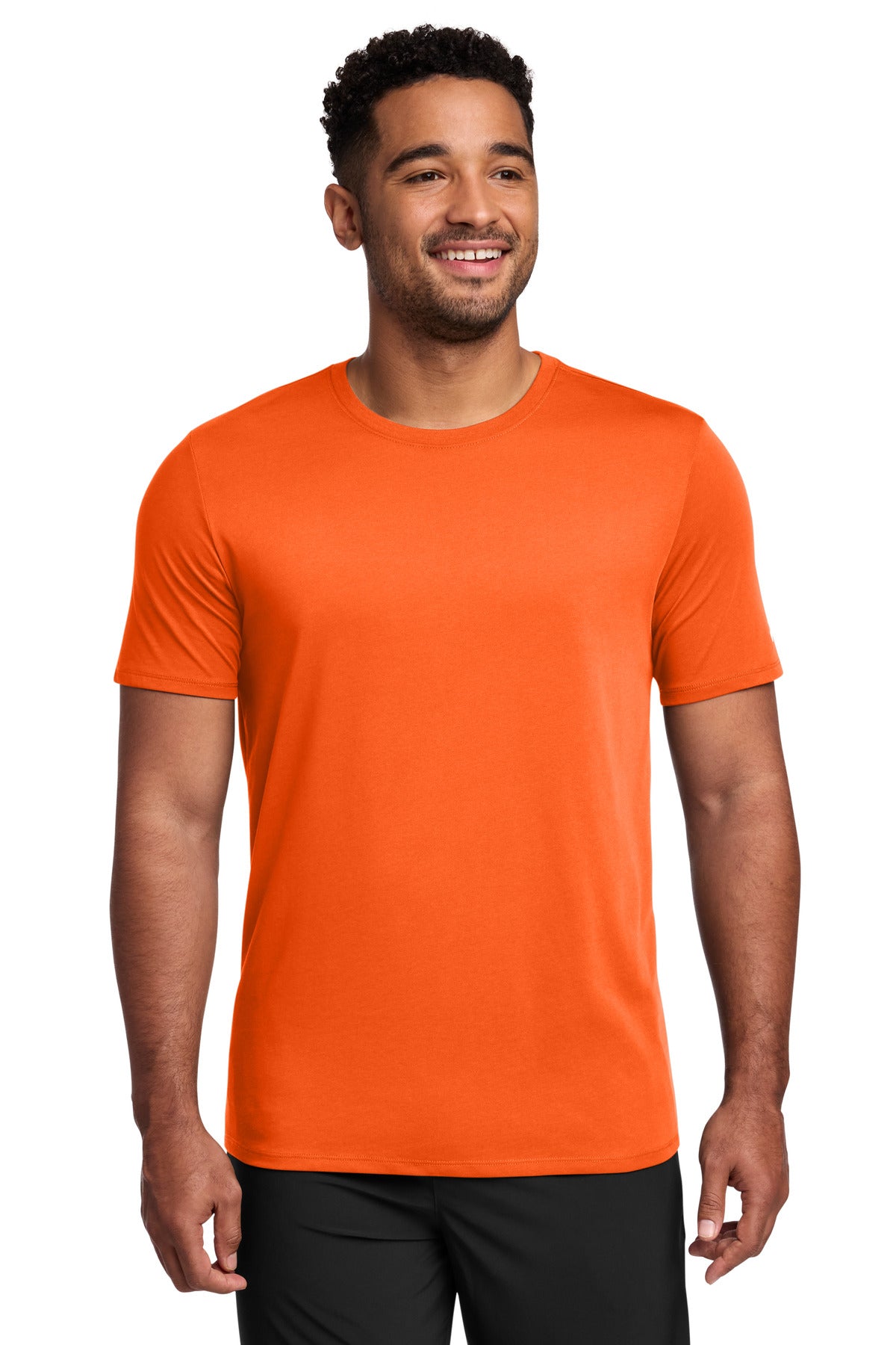 Nike Dri-FIT Cotton/Poly Tee. NKBQ5231 in Brilliant Orange