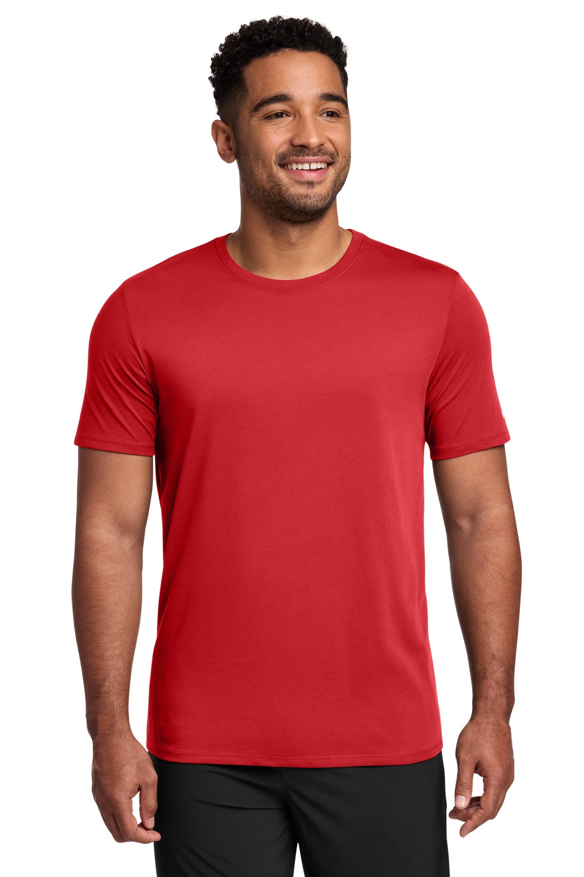 Nike Dri-FIT Cotton/Poly Tee. NKBQ5231 in Gym Red