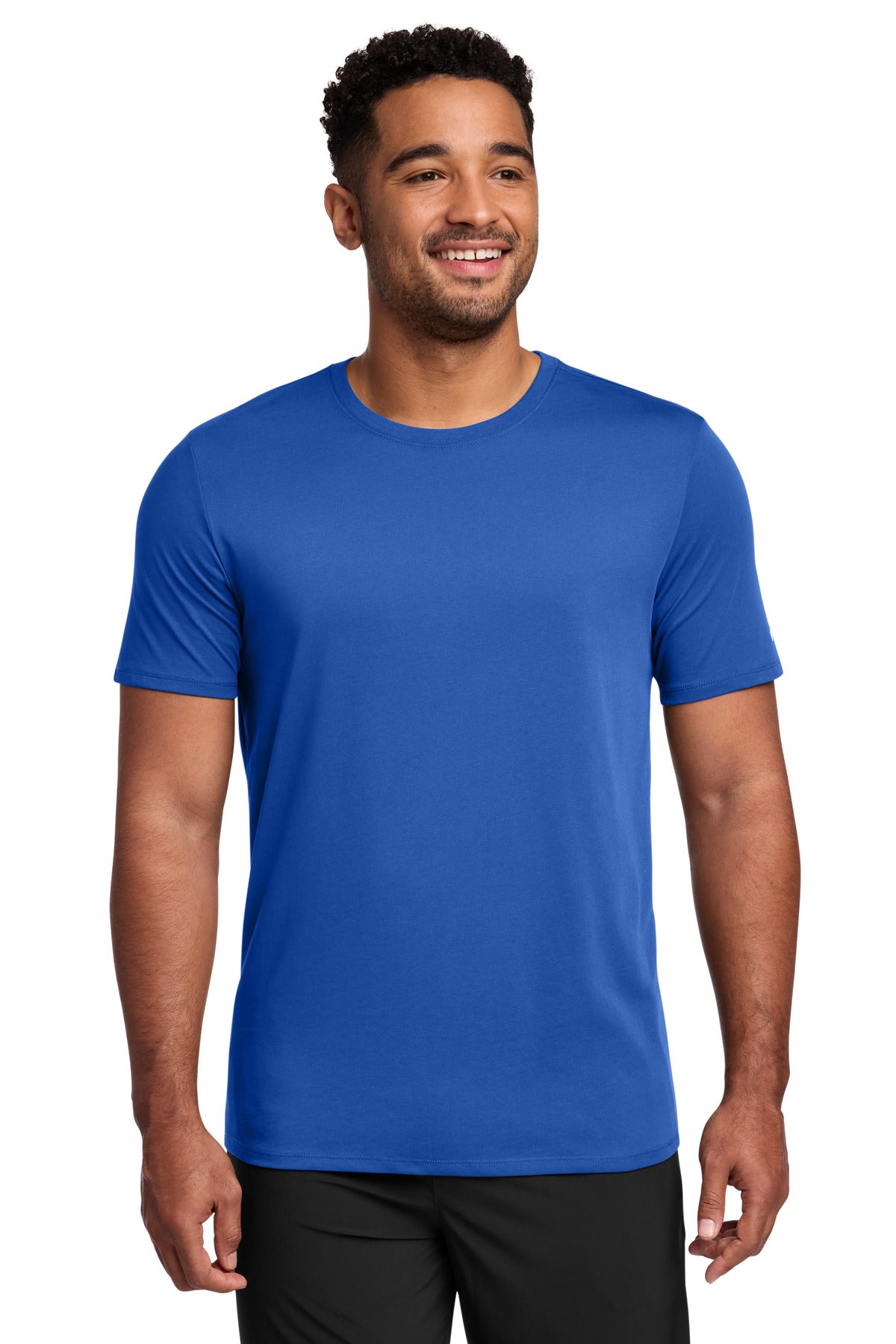 Nike Dri-FIT Cotton/Poly Tee. NKBQ5231 in Rush Blue