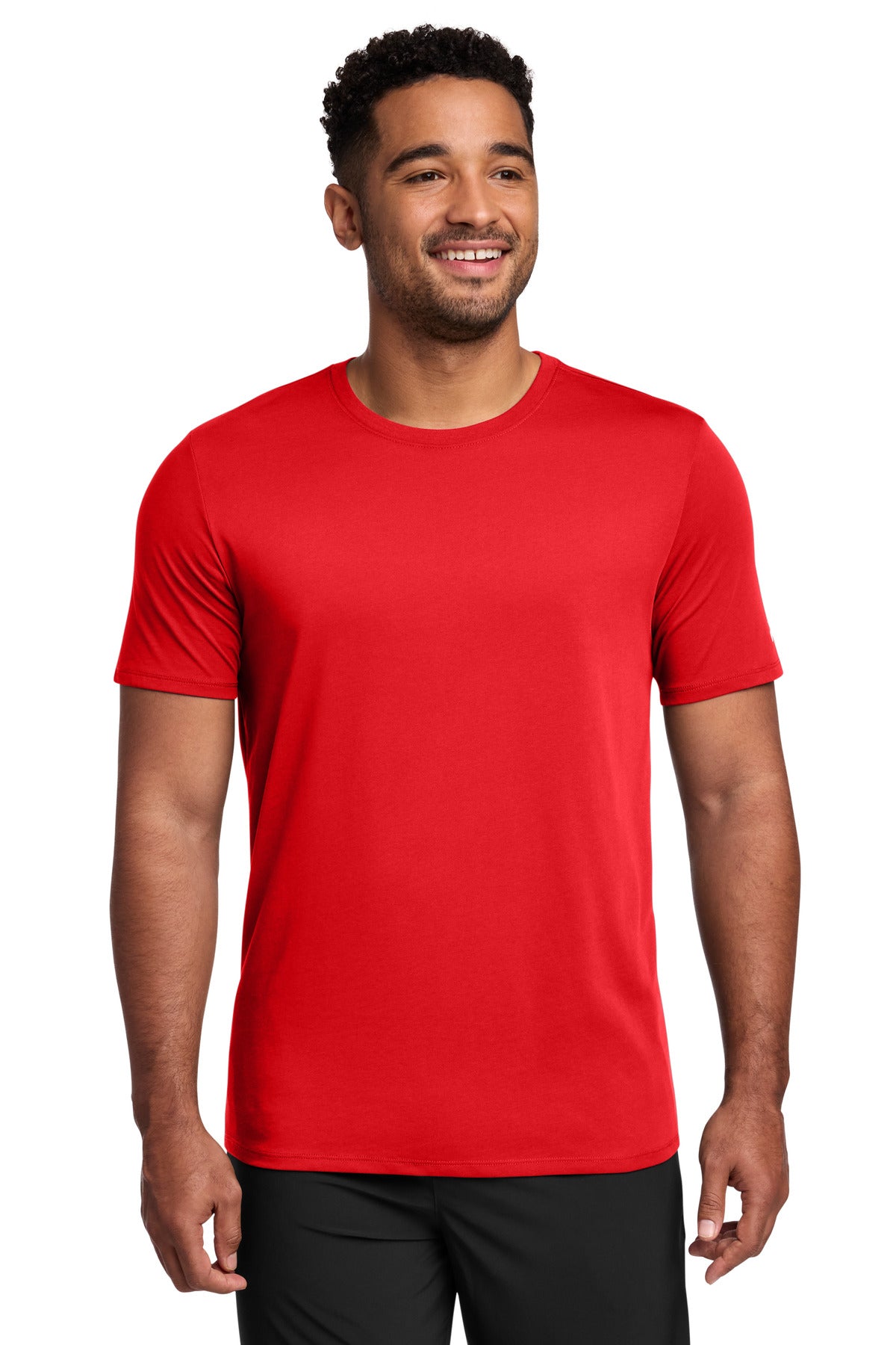 Nike Dri-FIT Cotton/Poly Tee. NKBQ5231 in University Red