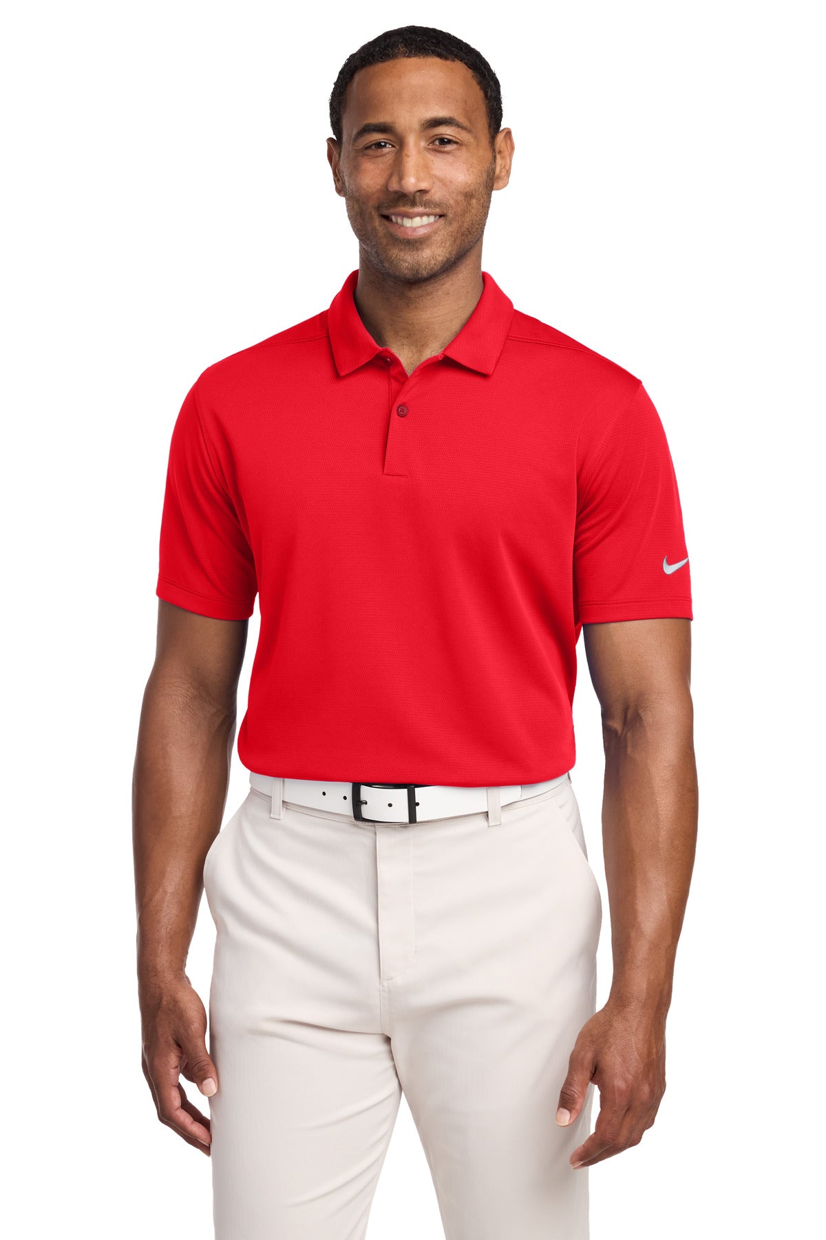 Nike Dry Essential Solid Polo NKBV6042 in University Red
