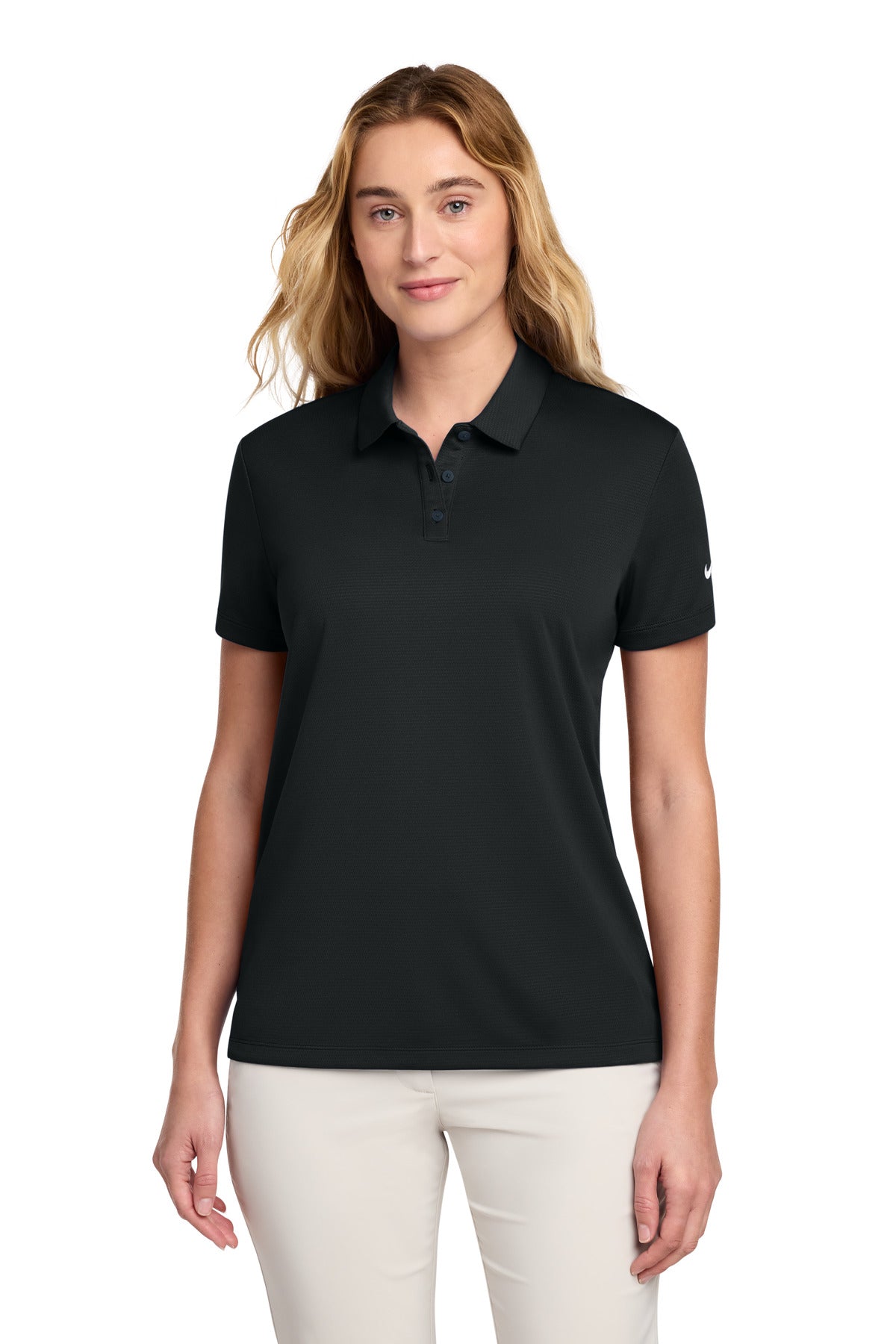 Nike Women's Dry Essential Solid Polo NKBV6043 in Black
