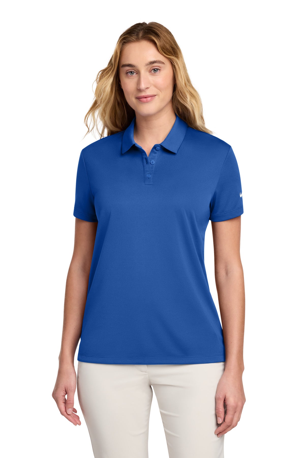 Nike Women's Dry Essential Solid Polo NKBV6043 in Game Royal