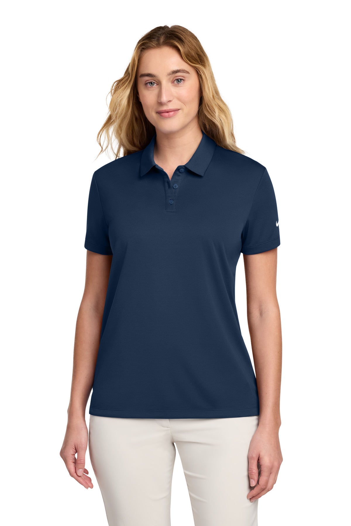 Nike Women's Dry Essential Solid Polo NKBV6043 in Midnight Navy