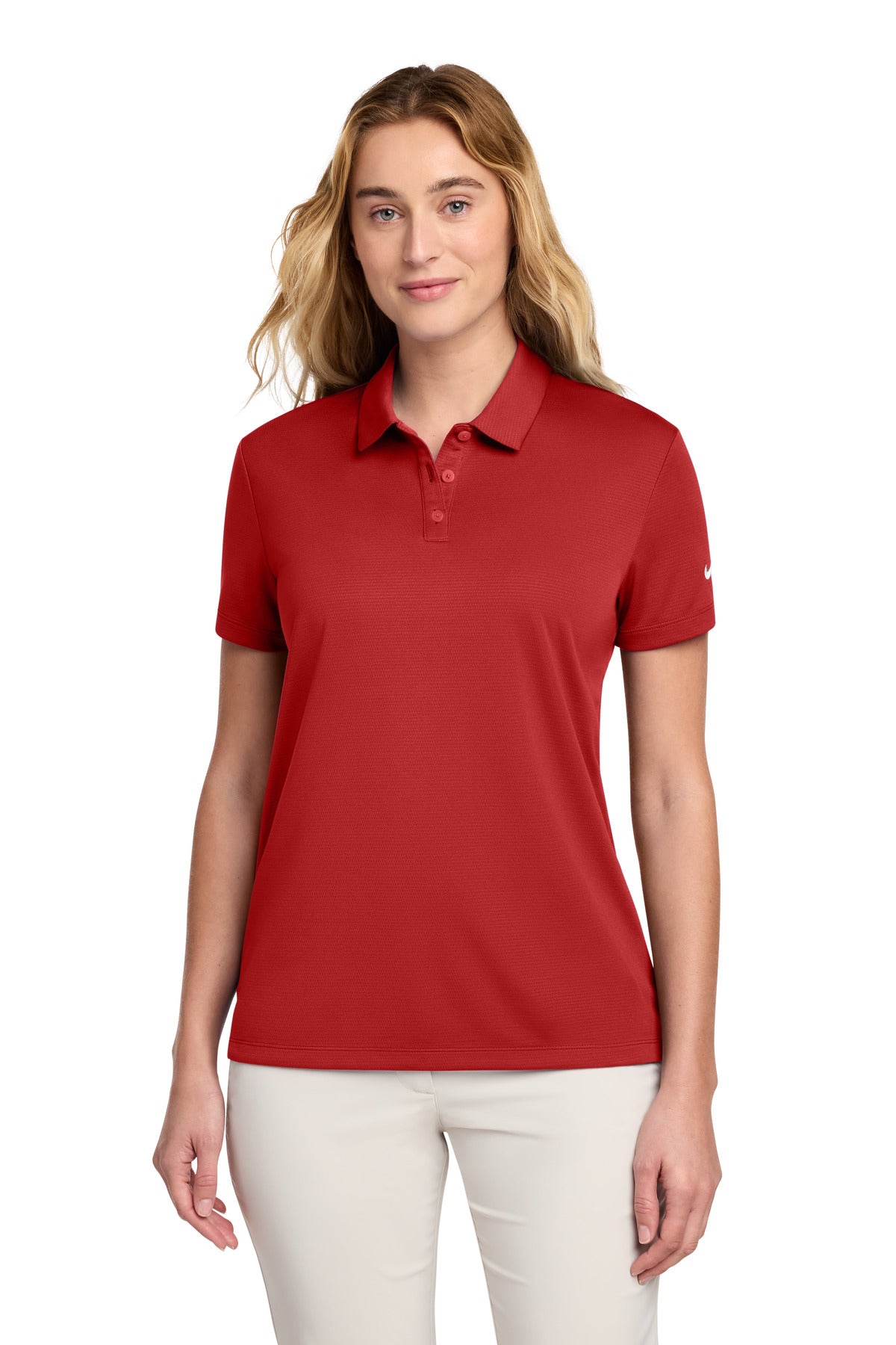 Nike Women's Dry Essential Solid Polo NKBV6043 in University Red