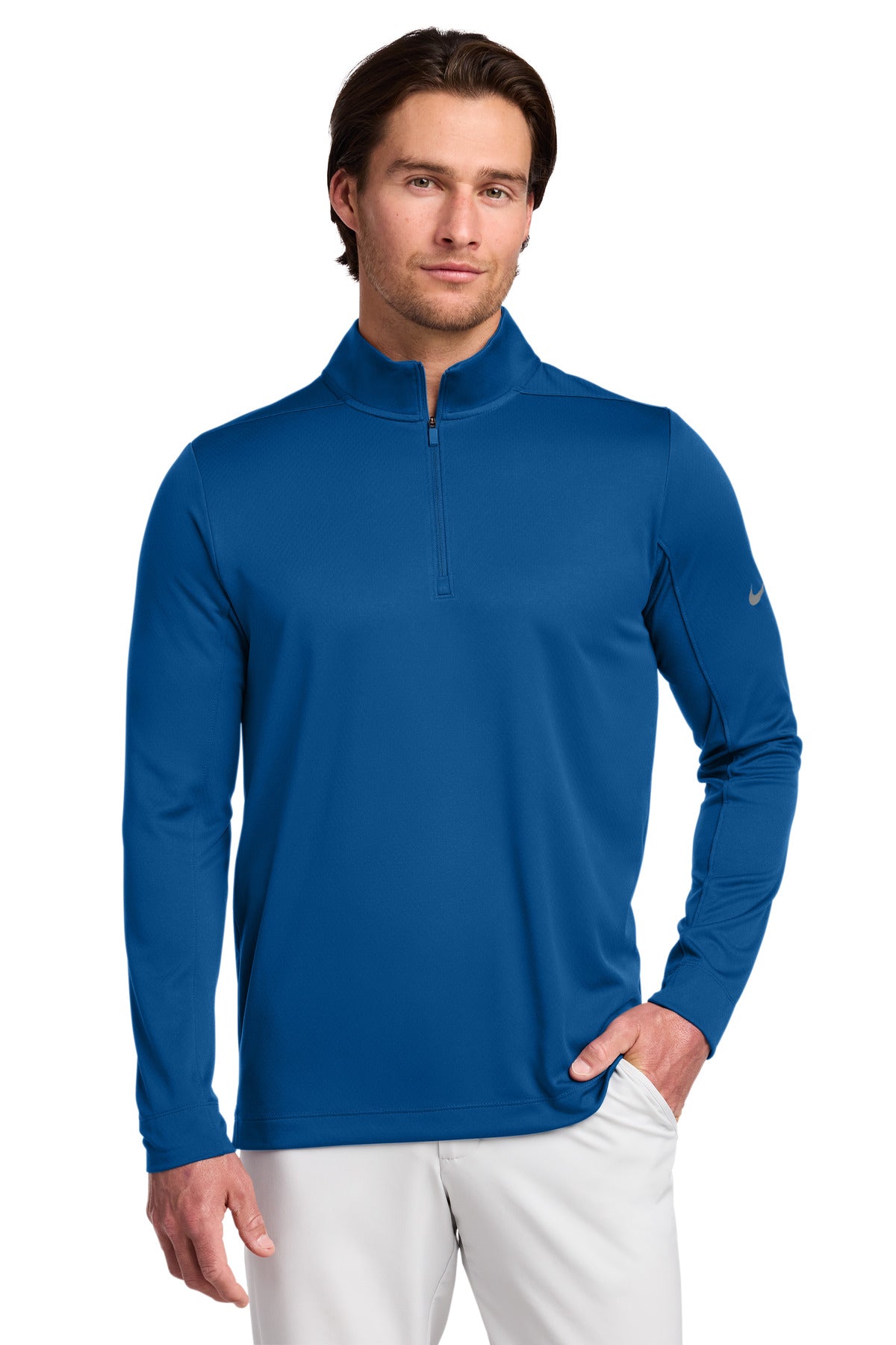 Nike Dry 1/2-Zip Cover-Up NKBV6044 in Gym Blue