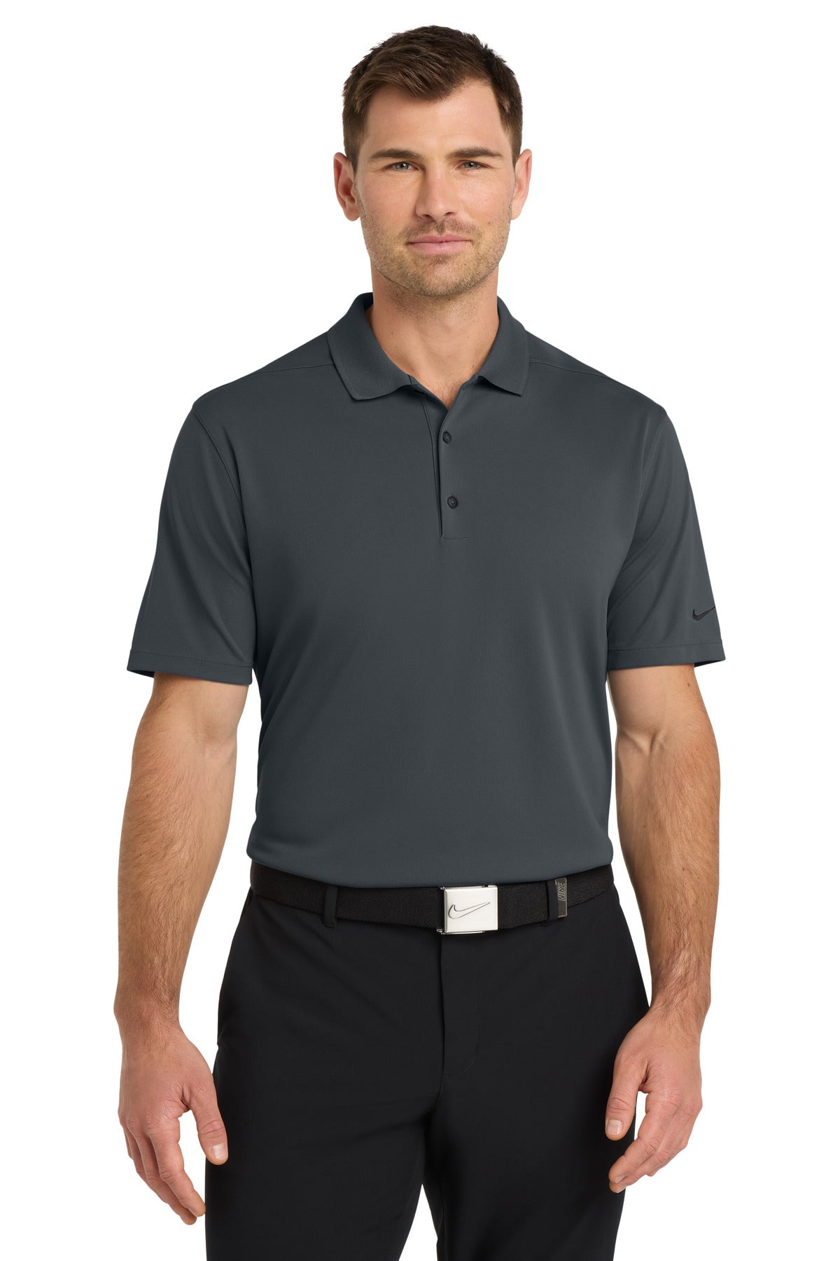 Nike Dri-FIT Micro Pique 2.0 Polo NKDC1963 in Anthracite