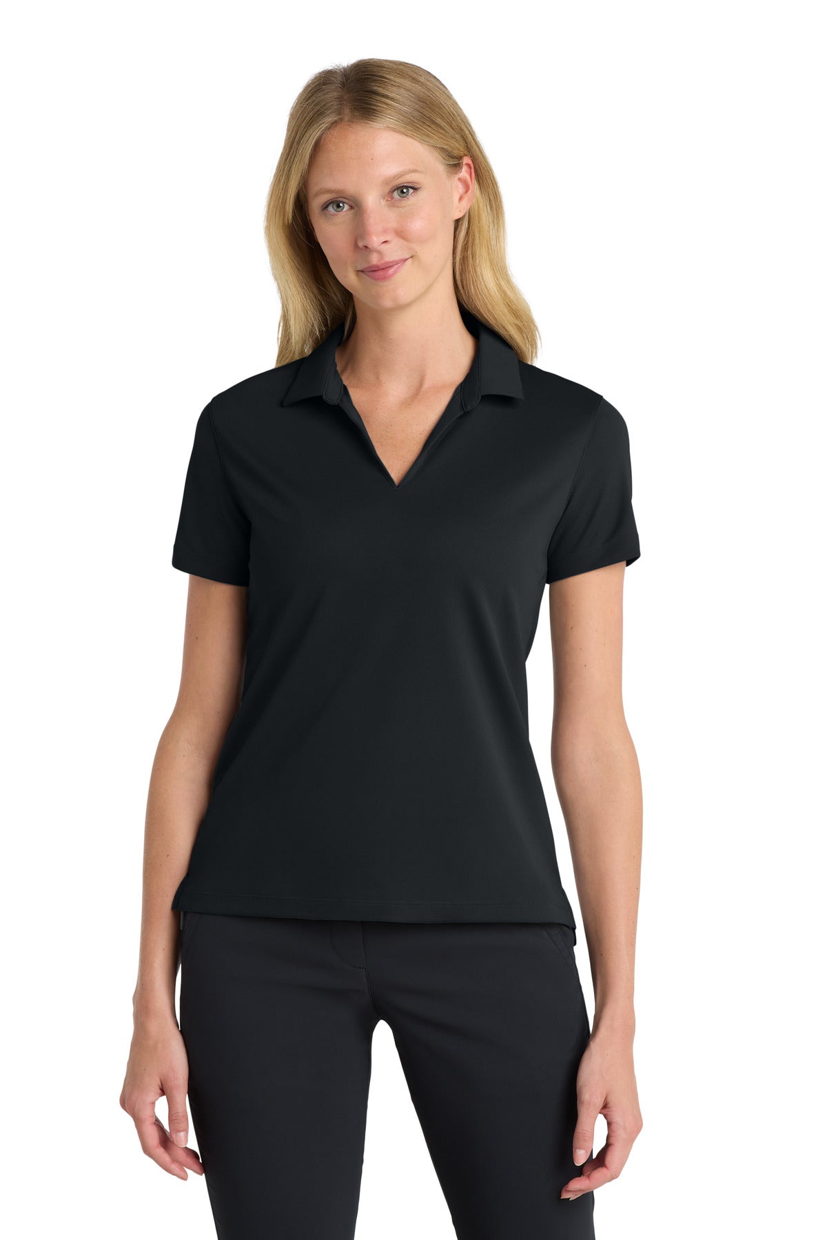 Nike Women's Dri-FIT Micro Pique 2.0 Polo NKDC1991 in Black