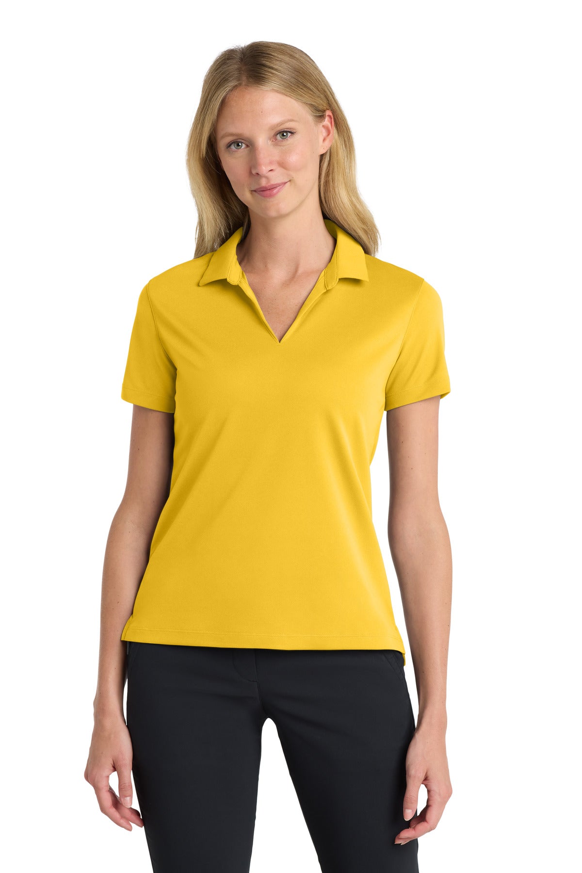 Nike Women's Dri-FIT Micro Pique 2.0 Polo NKDC1991 in Varsity Maize