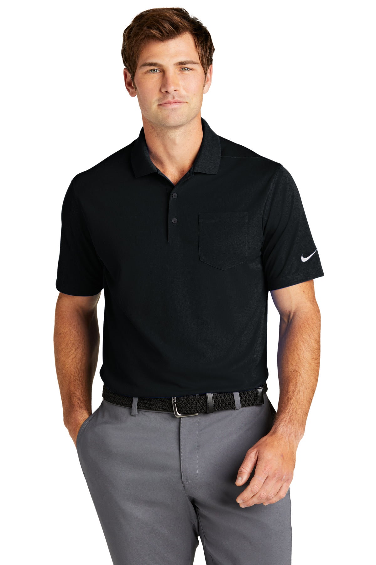 Nike Dri-FIT Micro Pique 2.0 Pocket Polo NKDC2103 in Black