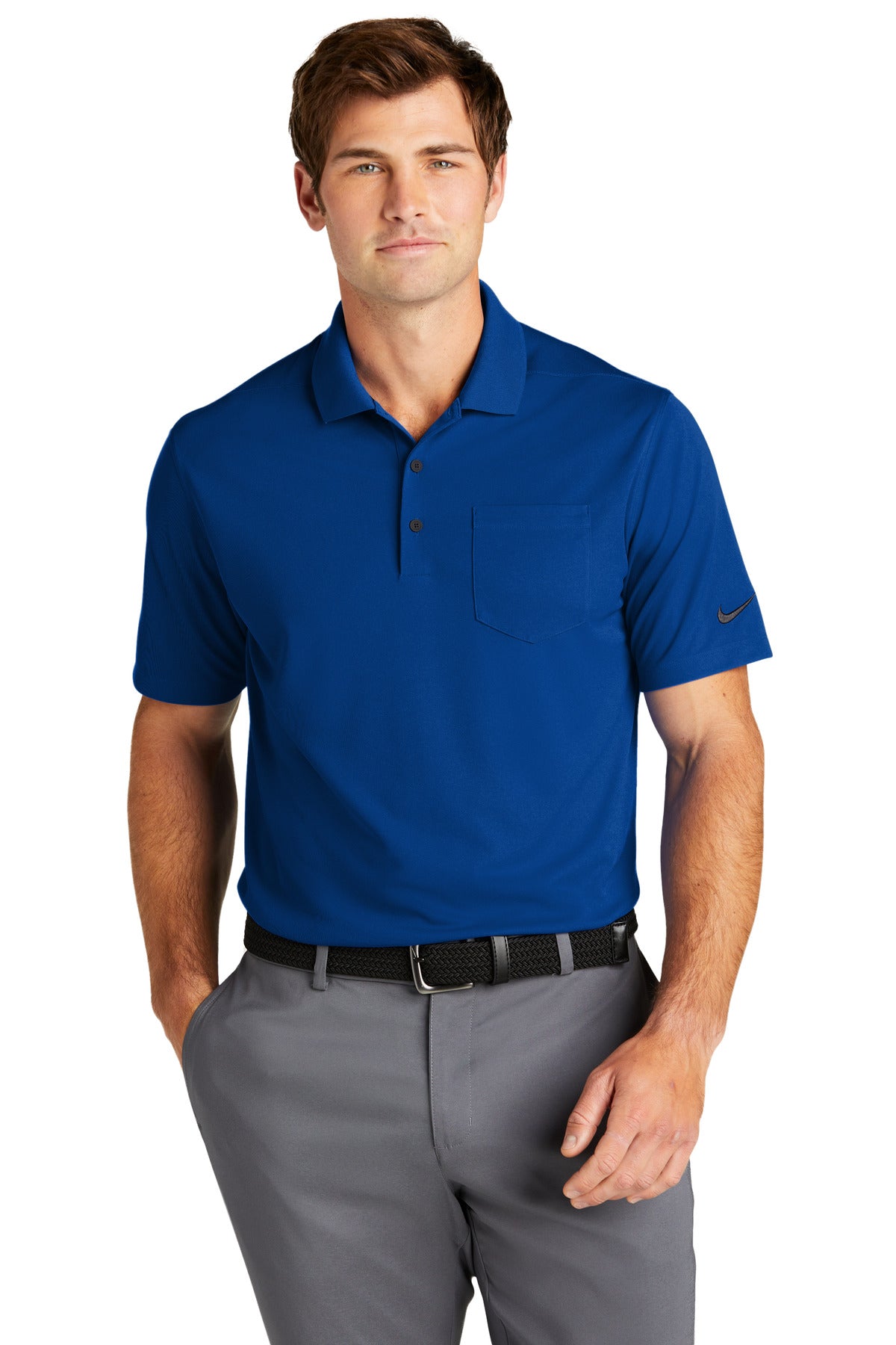 Nike Dri-FIT Micro Pique 2.0 Pocket Polo NKDC2103 in Gym Blue