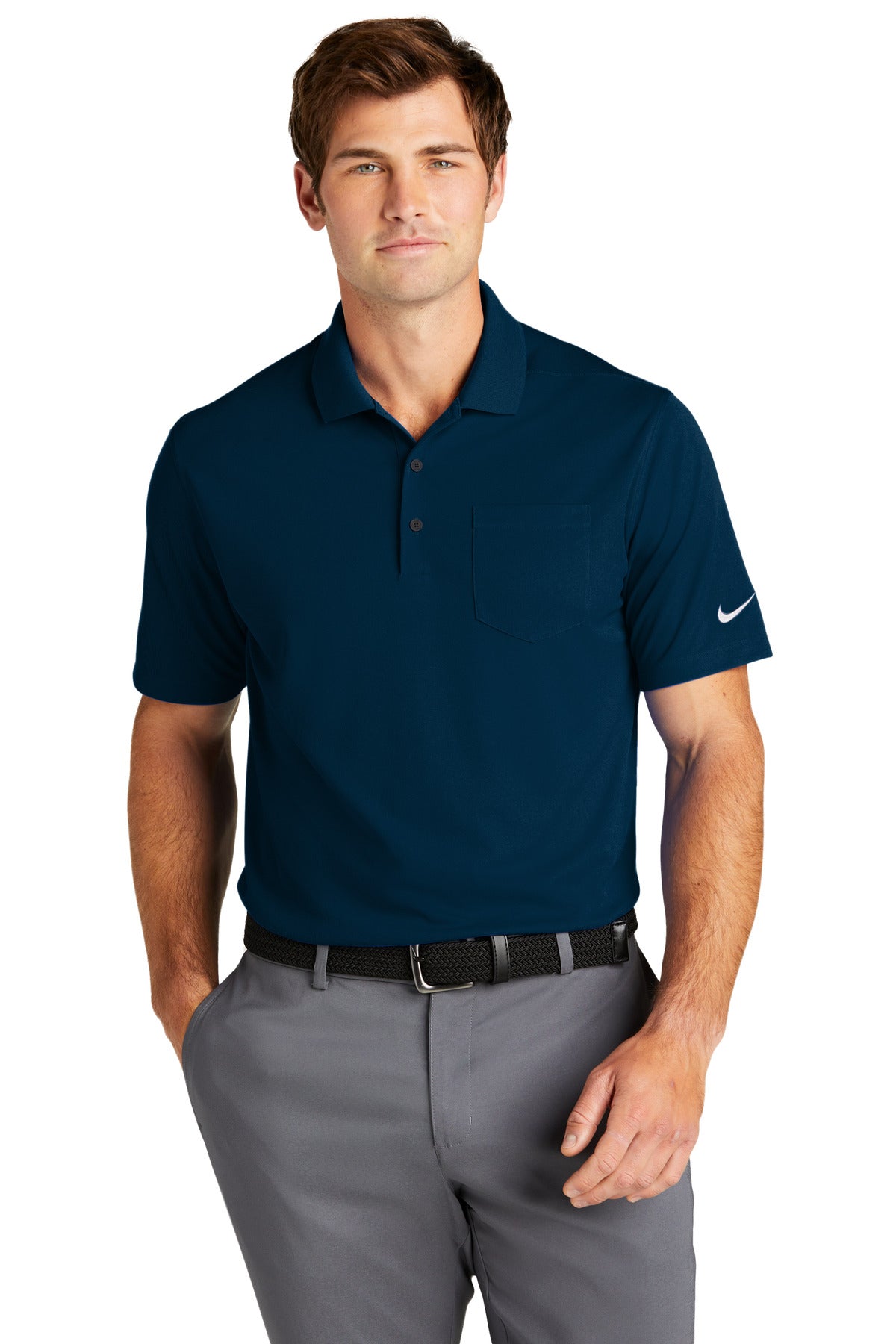 Nike Dri-FIT Micro Pique 2.0 Pocket Polo NKDC2103 in Navy