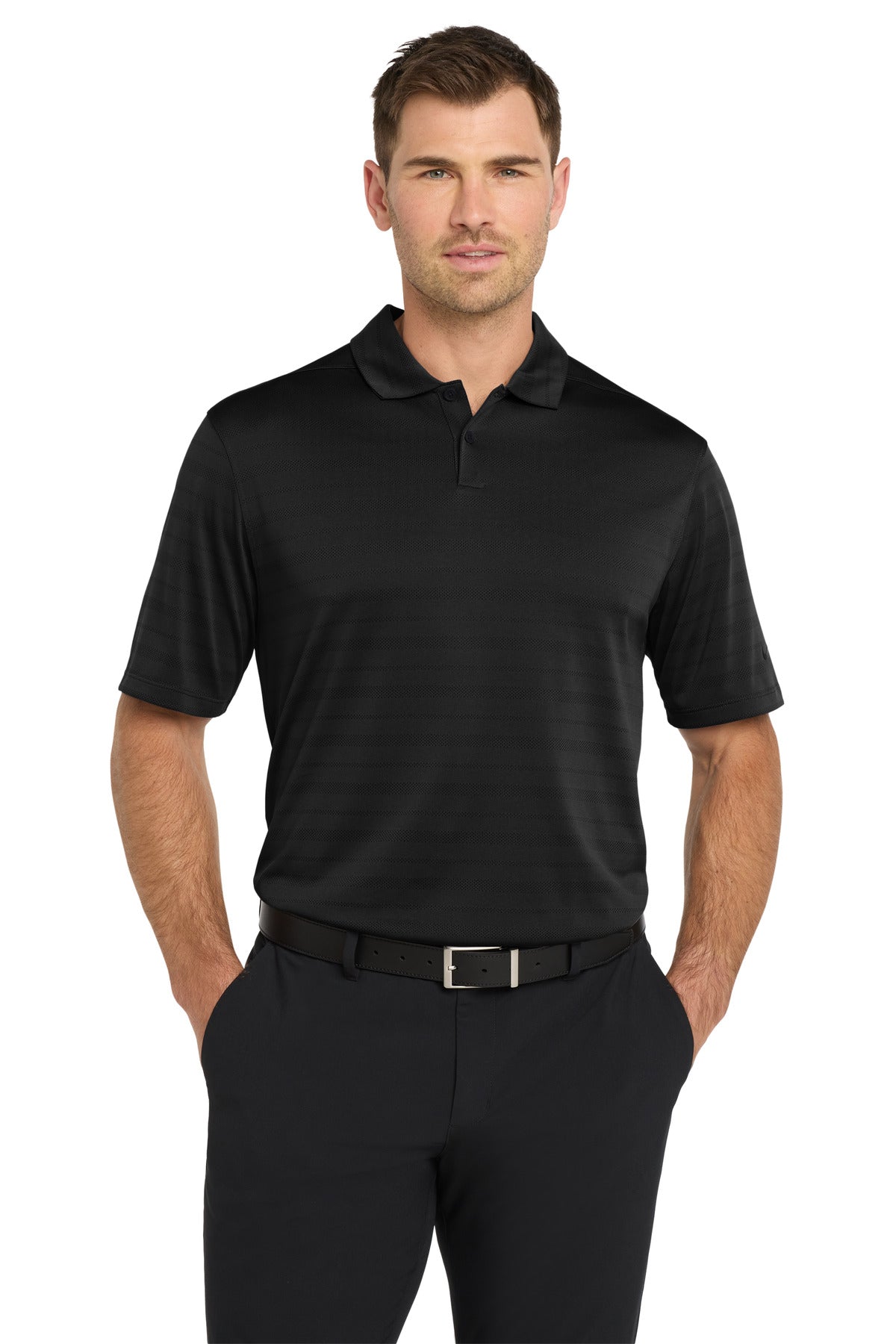 Nike Dri-FIT Vapor Jacquard Polo NKDC2115 in Black