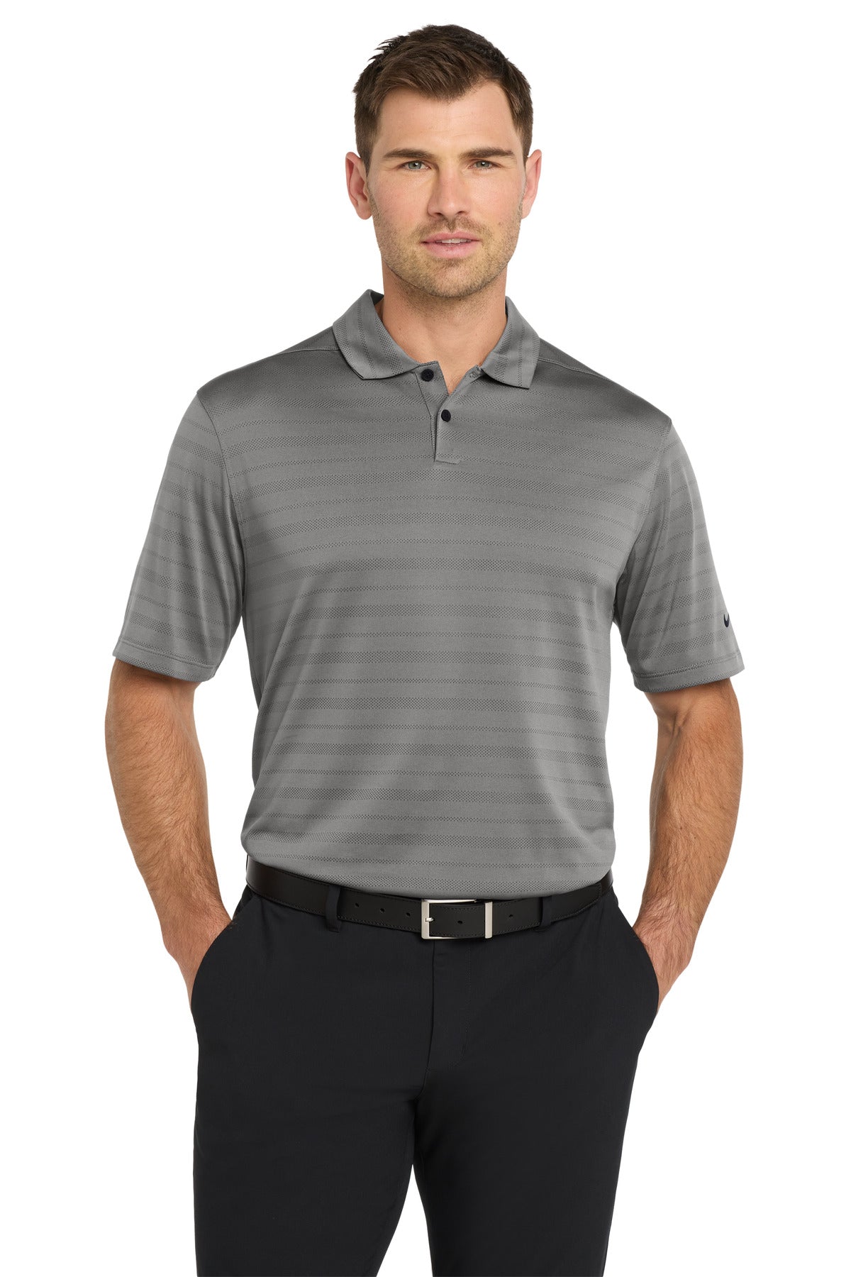 Nike Dri-FIT Vapor Jacquard Polo NKDC2115 in Dark Grey