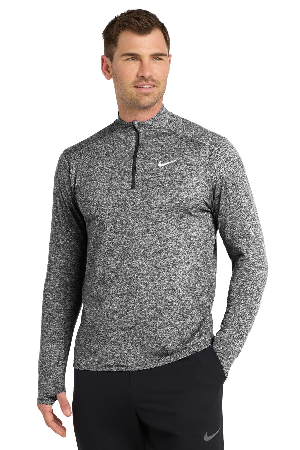Nike Dri-FIT Element 1/2-Zip Top NKDH4949 in Black Heather