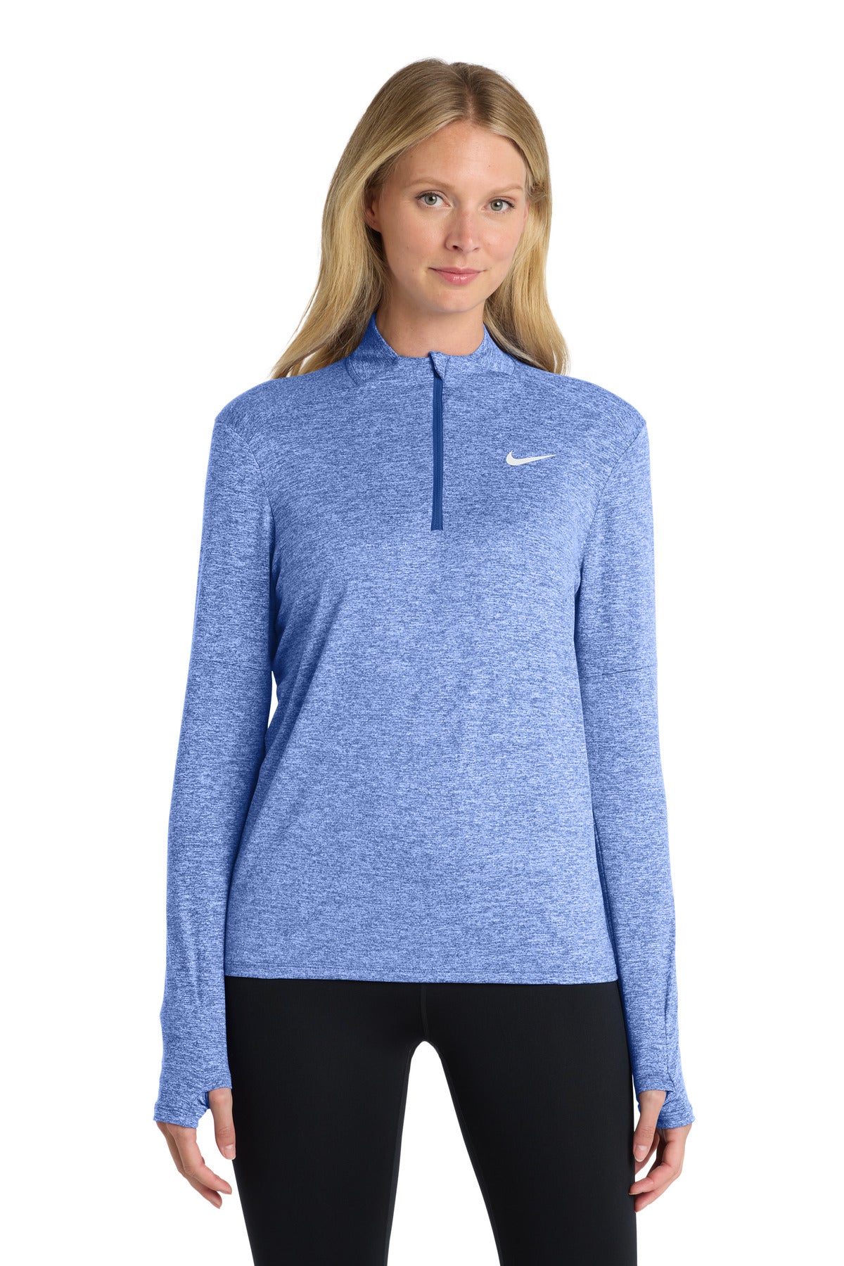 Nike Women's Dri-FIT Element 1/2-Zip Top NKDH4951 in Royal Heather