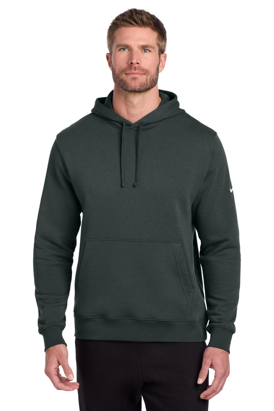 Nike Club Fleece Sleeve Swoosh Pullover Hoodie NKDR1499 in Anthracite