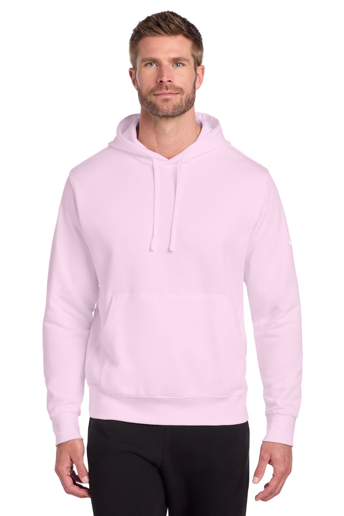 Nike Club Fleece Sleeve Swoosh Pullover Hoodie NKDR1499 in Pink Foam