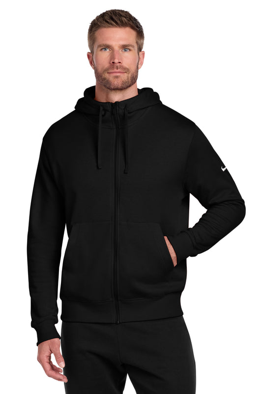 Nike Club Fleece Sleeve Swoosh Full-Zip Hoodie NKDR1513 in Black