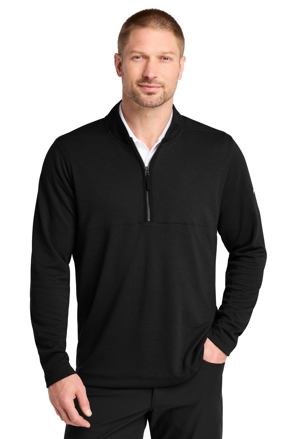 Nike Textured 1/2-Zip Cover-Up  NKDX6702 in Black