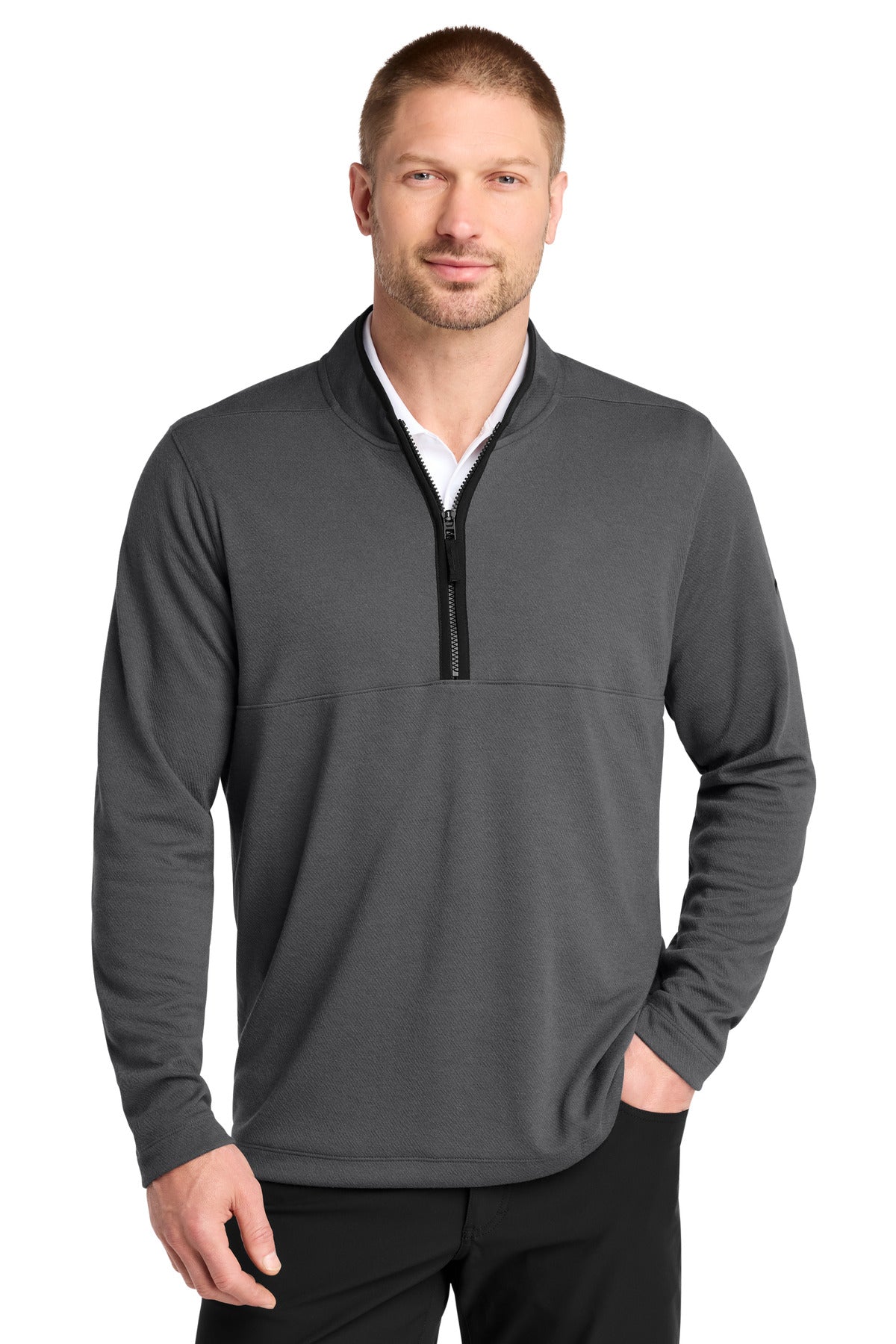 Nike Textured 1/2-Zip Cover-Up  NKDX6702 in Dark Grey