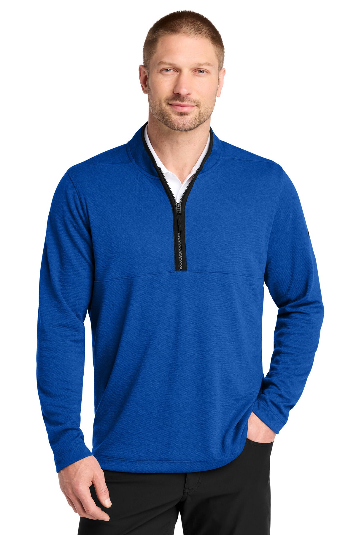 Nike Textured 1/2-Zip Cover-Up  NKDX6702 in Gym Blue