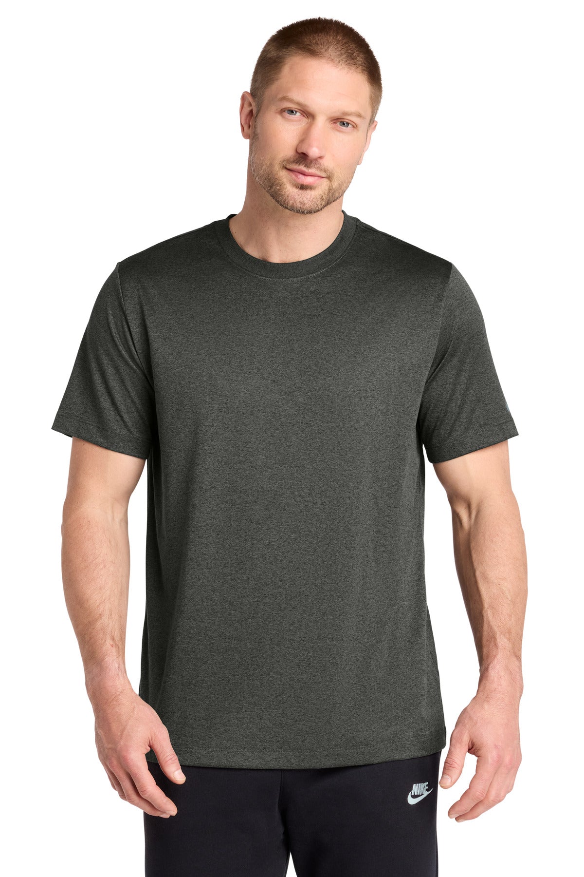 Nike Swoosh Sleeve rLegend Tee NKDX8730 in Dark Smoke Heather