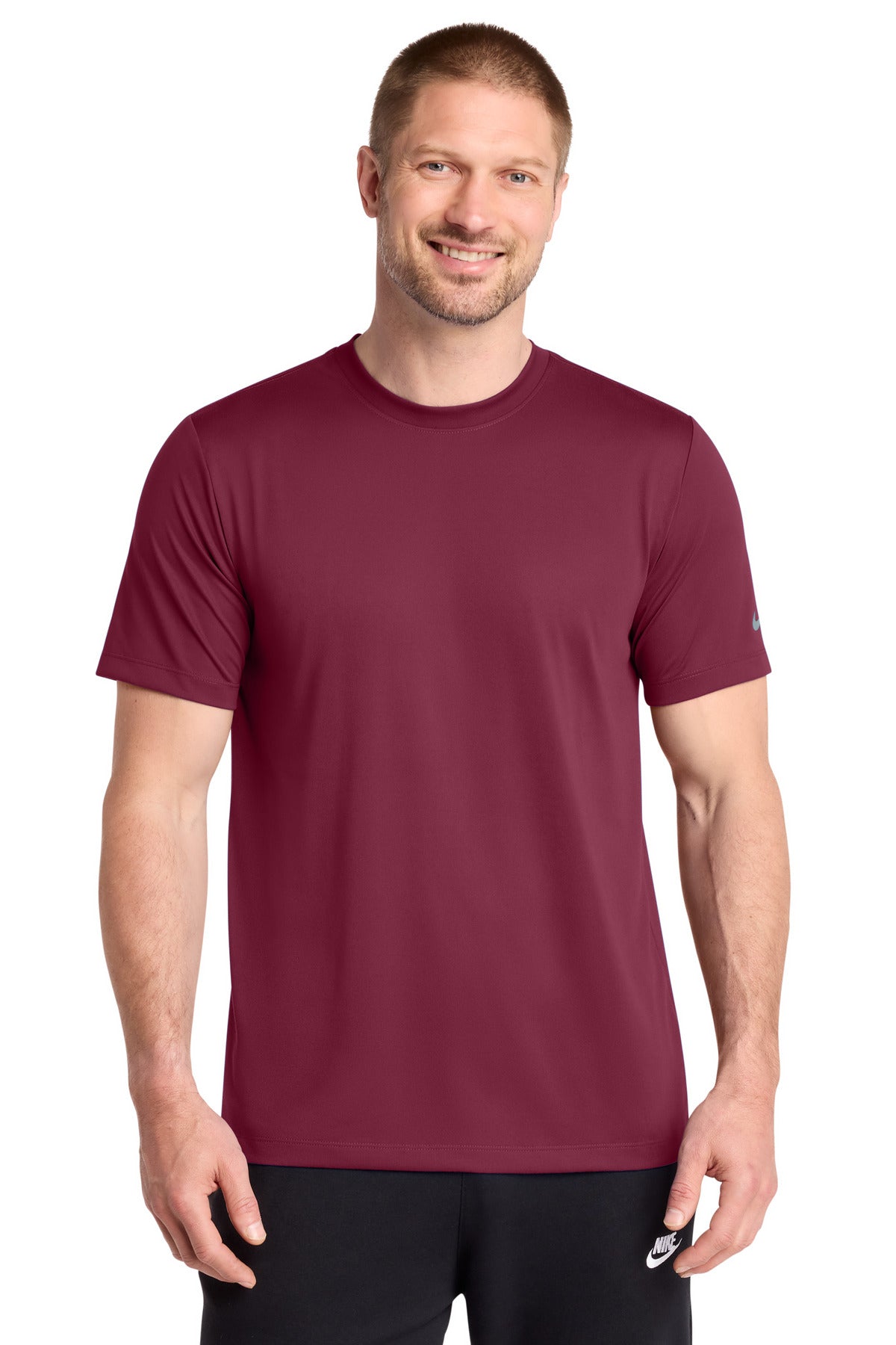 Nike Swoosh Sleeve rLegend Tee NKDX8730 in Team Maroon