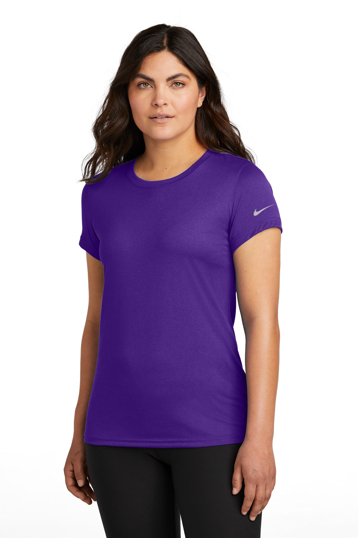 Nike Women's Swoosh Sleeve rLegend Tee NKDX8734 in Court Purple