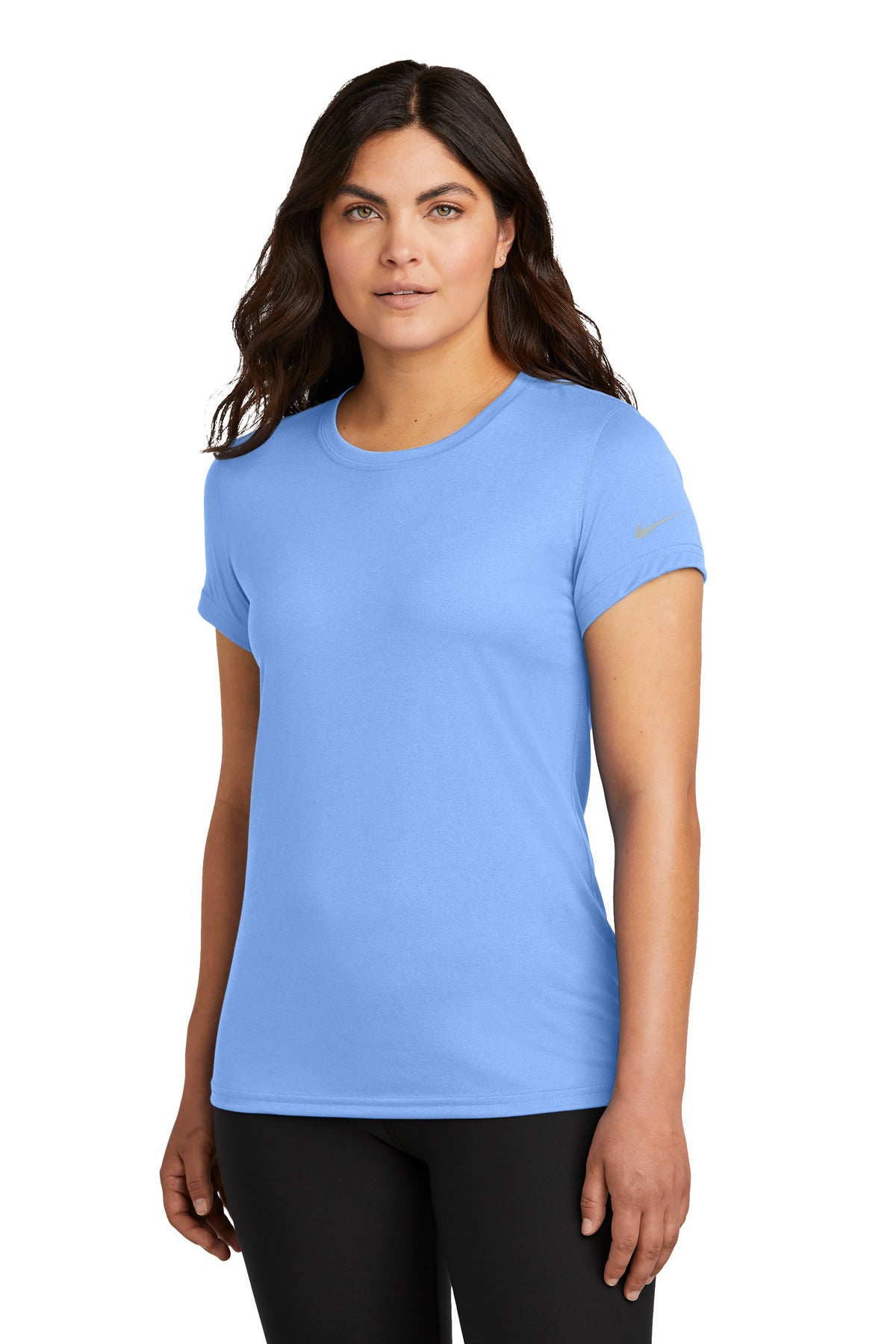 Nike Women's Swoosh Sleeve rLegend Tee NKDX8734 in Valor Blue