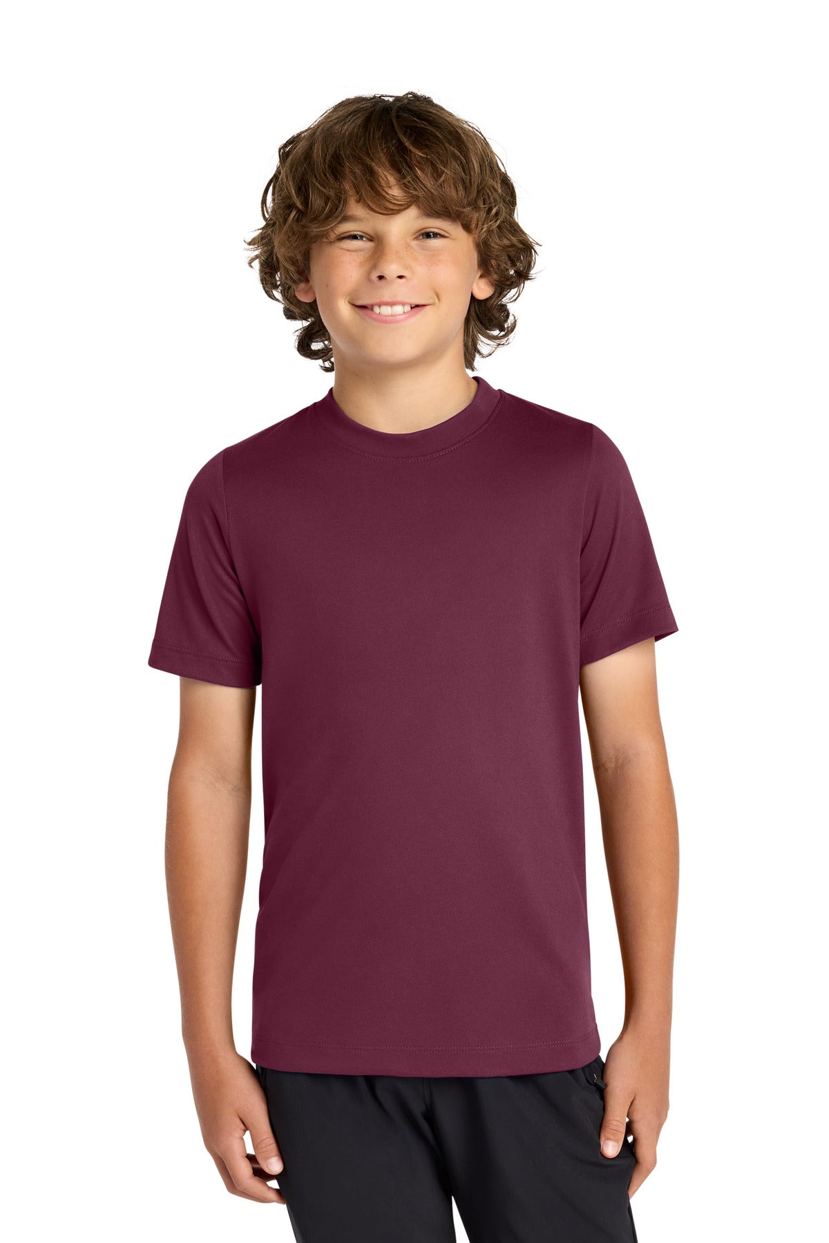 Nike Youth Swoosh Sleeve rLegend Tee NKDX8787 in Deep Maroon