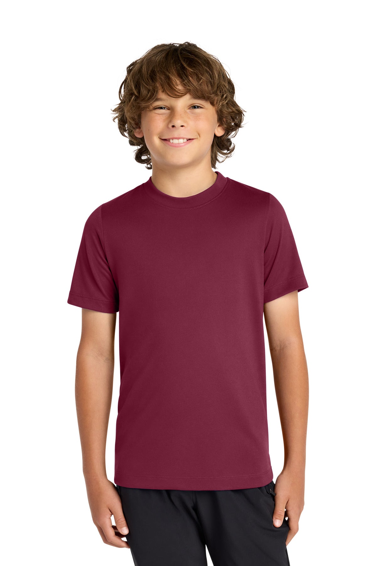 Nike Youth Swoosh Sleeve rLegend Tee NKDX8787 in Team Maroon