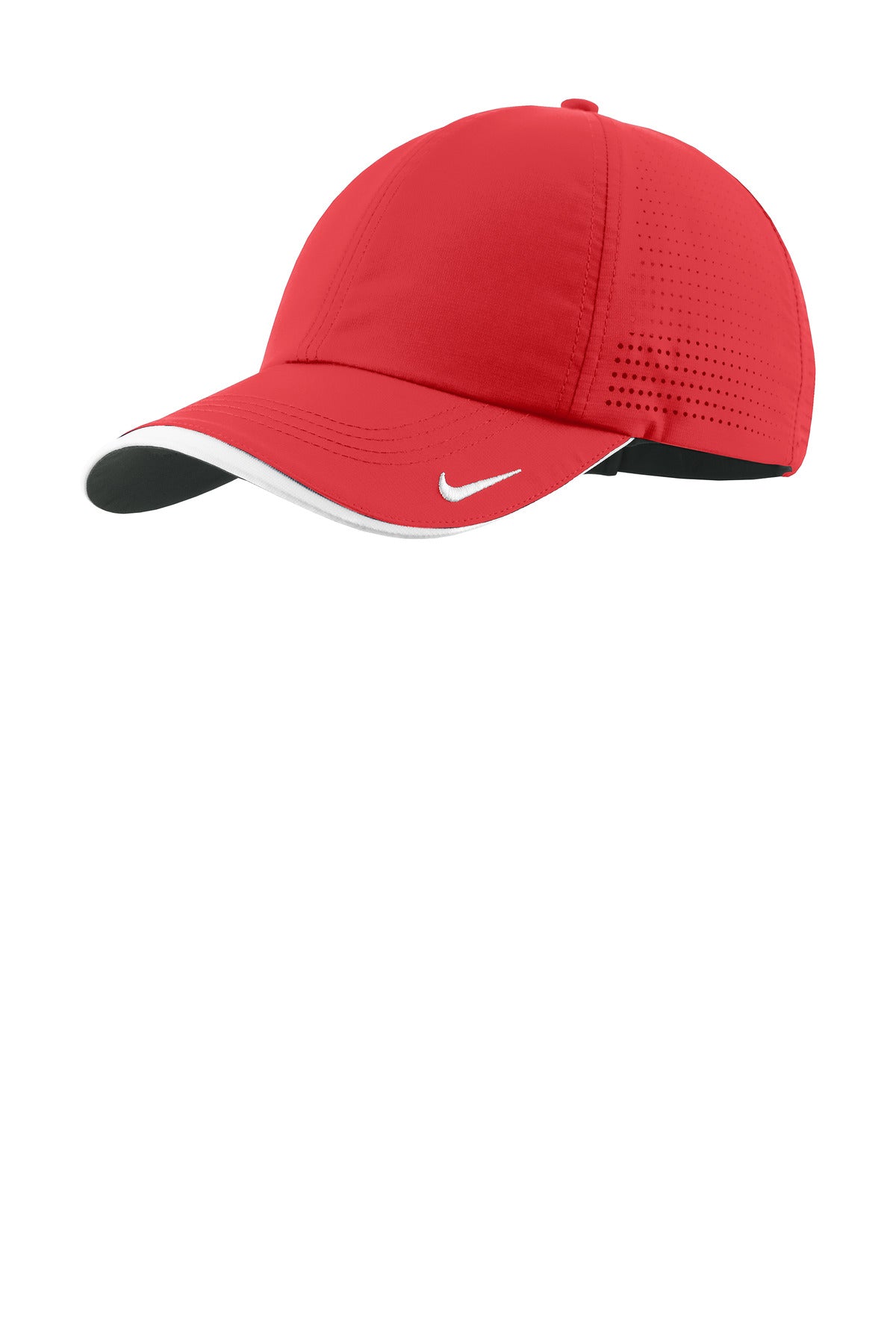 Nike Dri-FIT Perforated Performance Cap NKFB6445 in University Red/ White