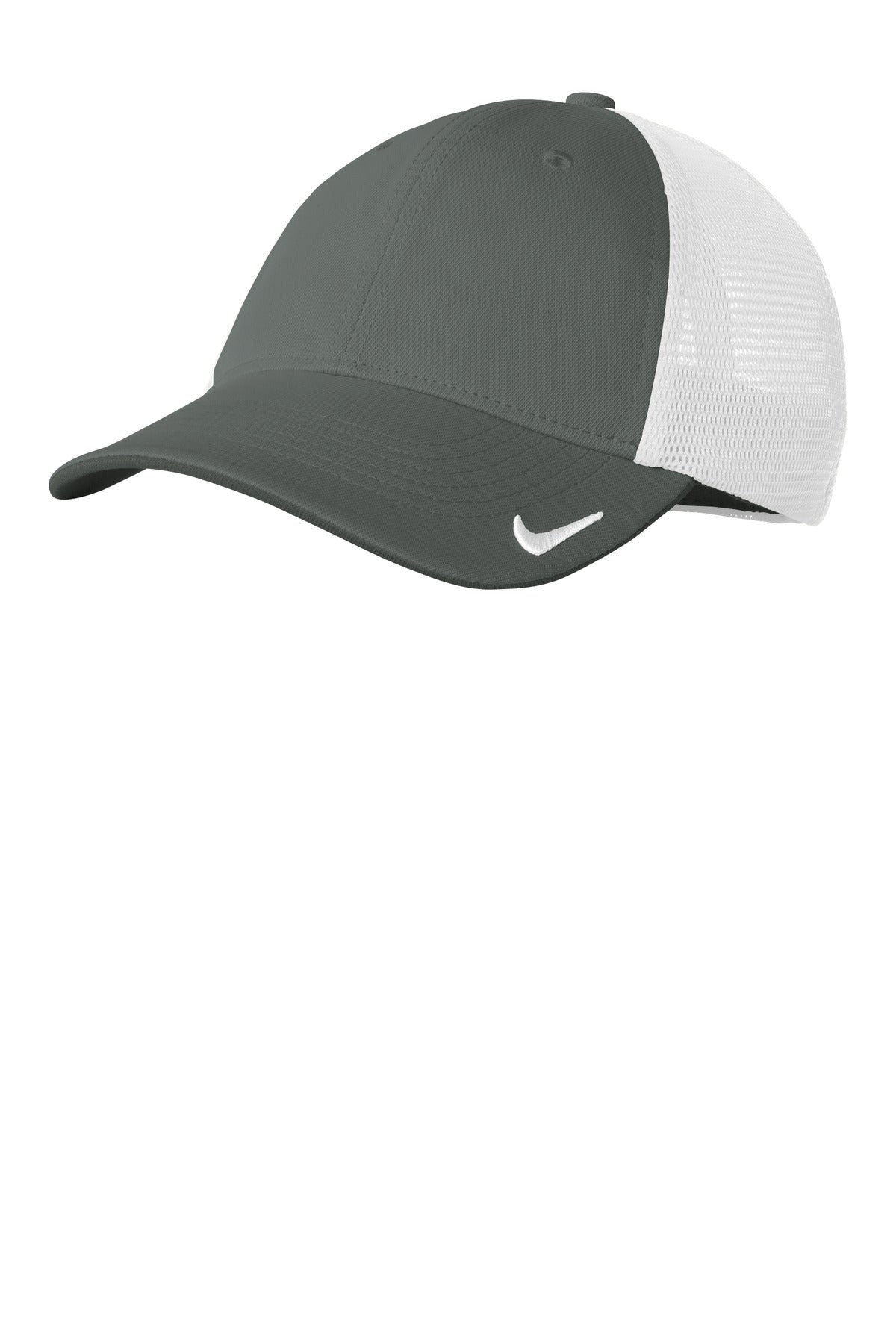 Nike Stretch-to-Fit Mesh Back Cap NKFB6448 in Anthracite/ White