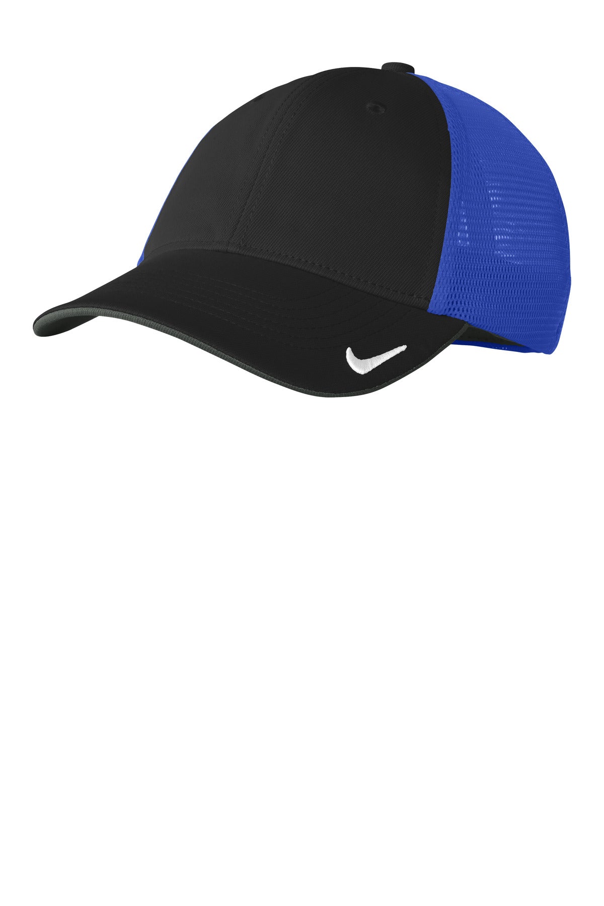 Nike Stretch-to-Fit Mesh Back Cap NKFB6448 in Black/ Game Royal