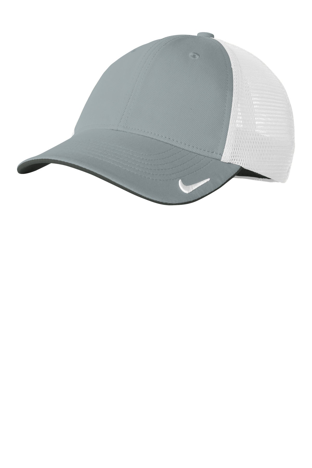 Nike Stretch-to-Fit Mesh Back Cap NKFB6448 in Cool Grey/ White
