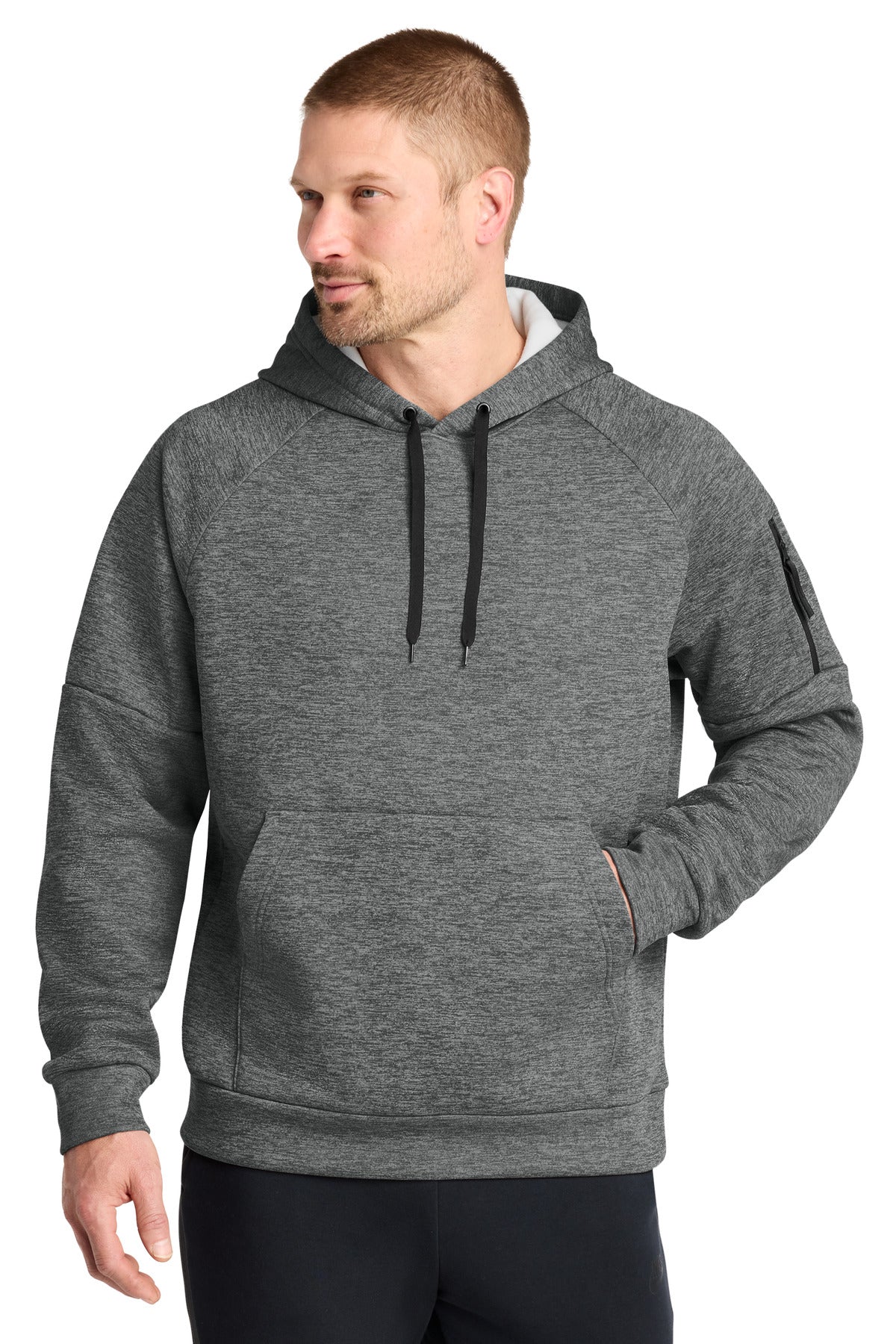 Nike Therma-FIT Pocket Pullover Fleece Hoodie NKFD9735 in Charcoal Heather