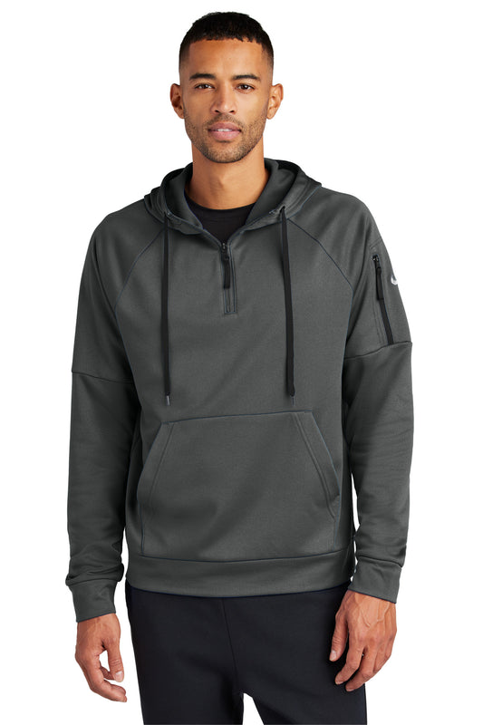 Nike Therma-FIT Pocket 1/4-Zip Fleece Hoodie NKFD9742 in Anthracite