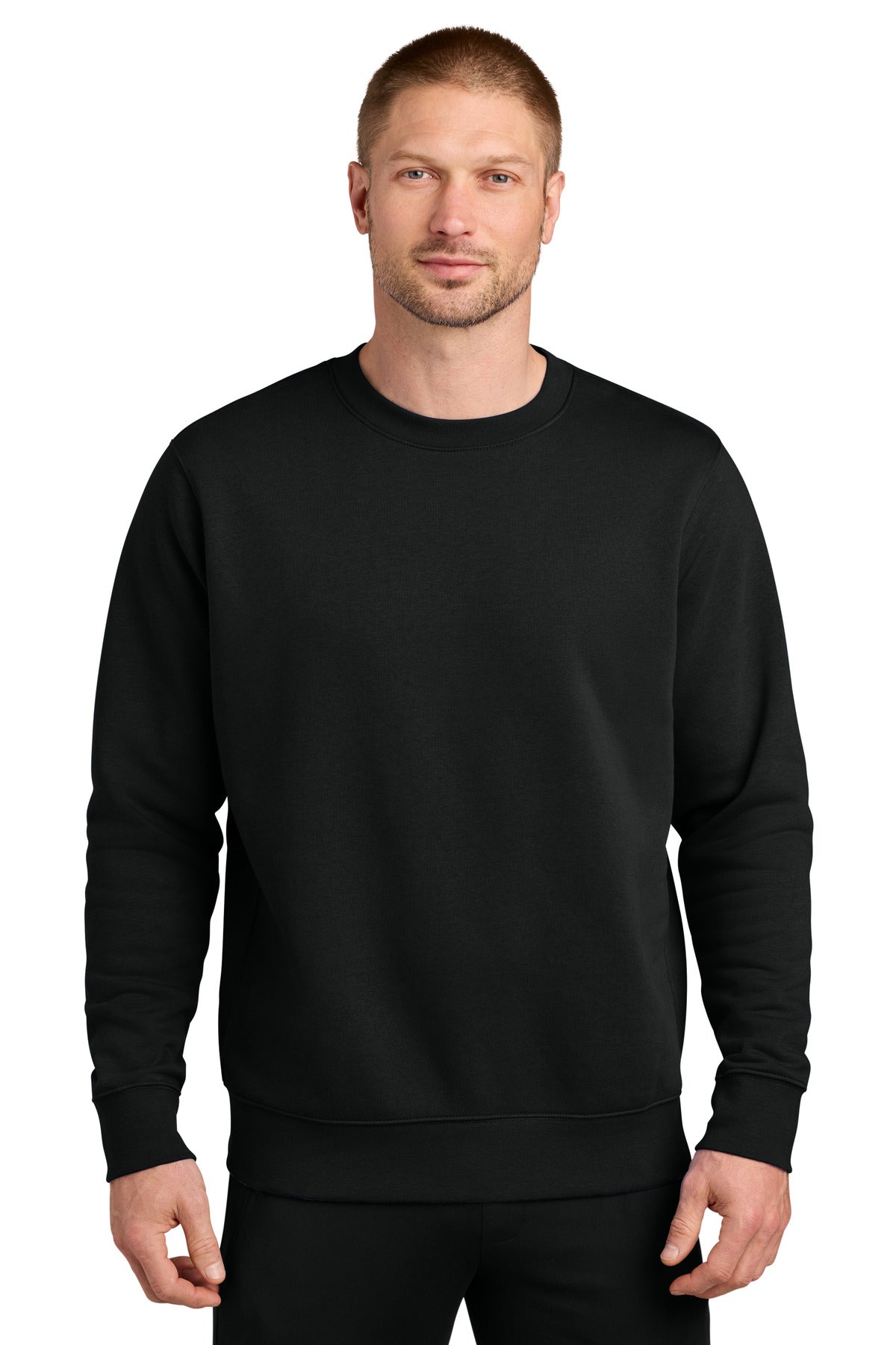 Nike Club Fleece Sleeve Swoosh Crew NKFD9863 in Black