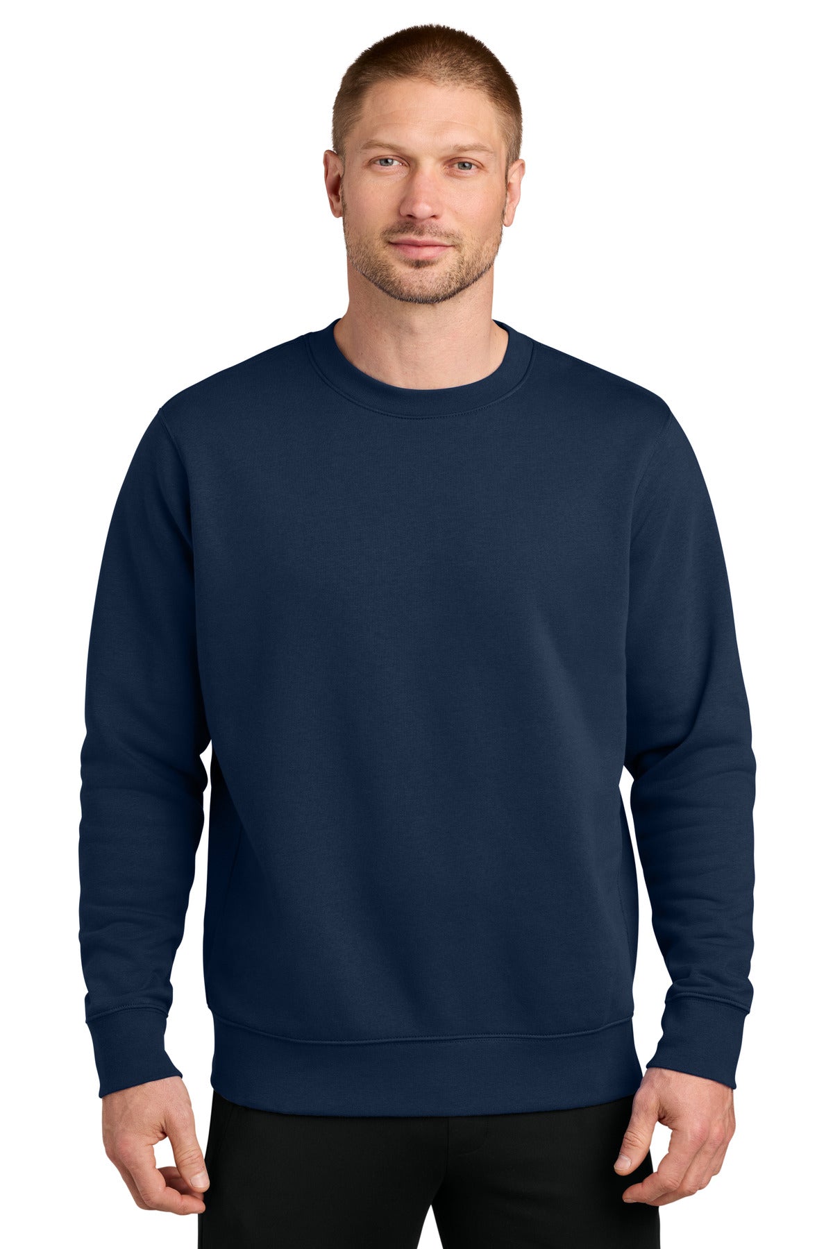 Nike Club Fleece Sleeve Swoosh Crew NKFD9863 in Midnight Navy