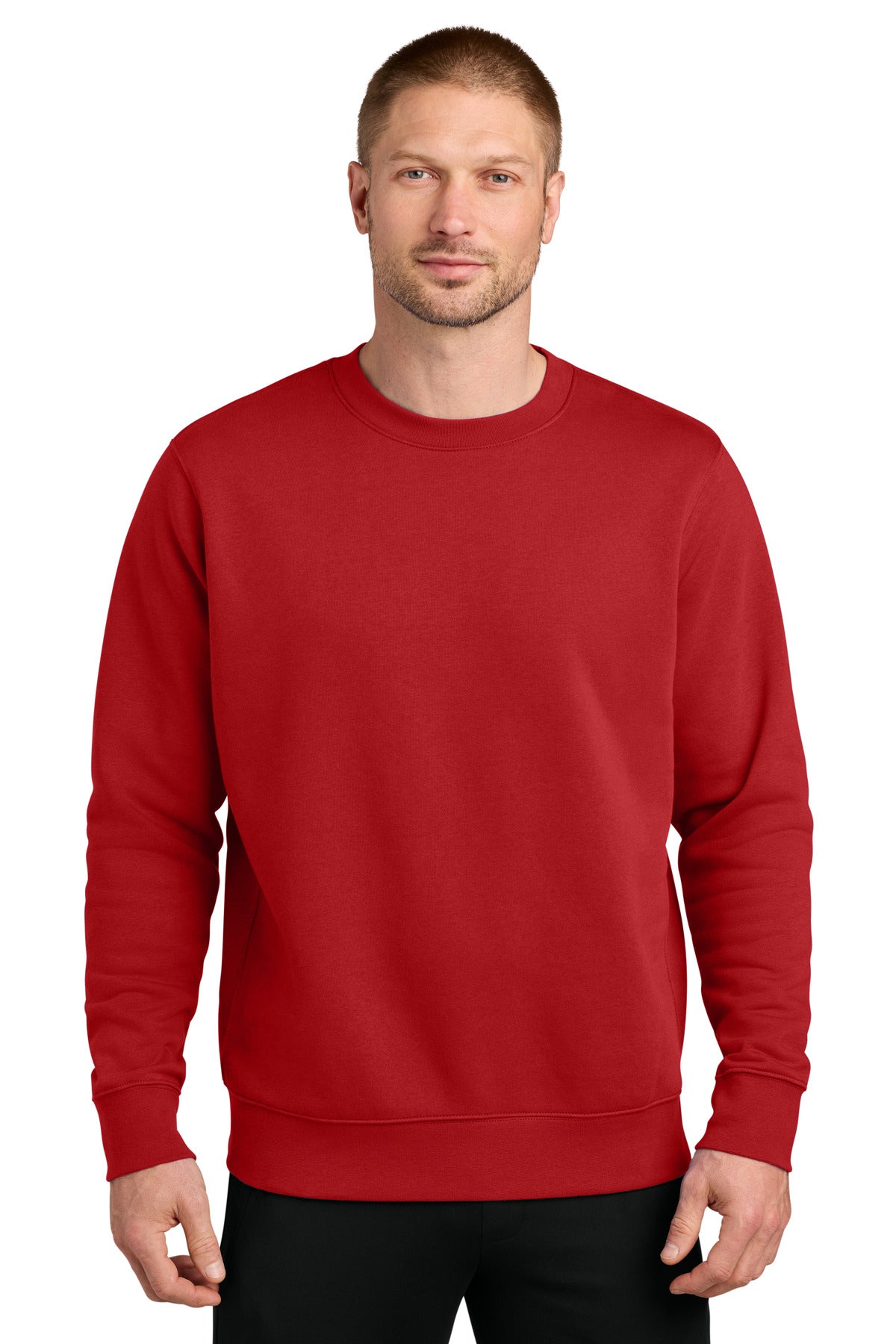 Nike Club Fleece Sleeve Swoosh Crew NKFD9863 in University Red